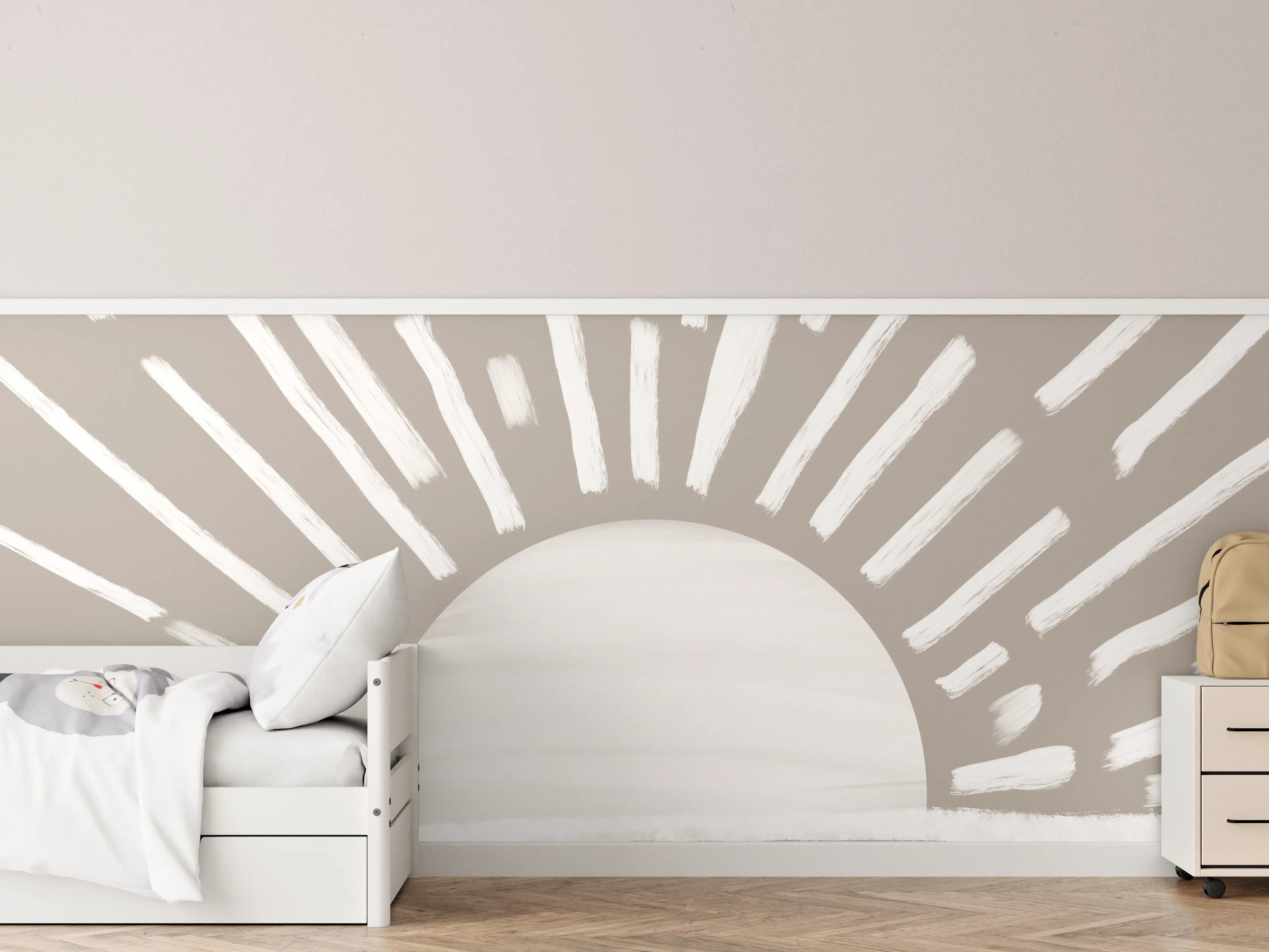 Kinderzimmer Wandgestaltung - Gräuliches Design - Landschaft