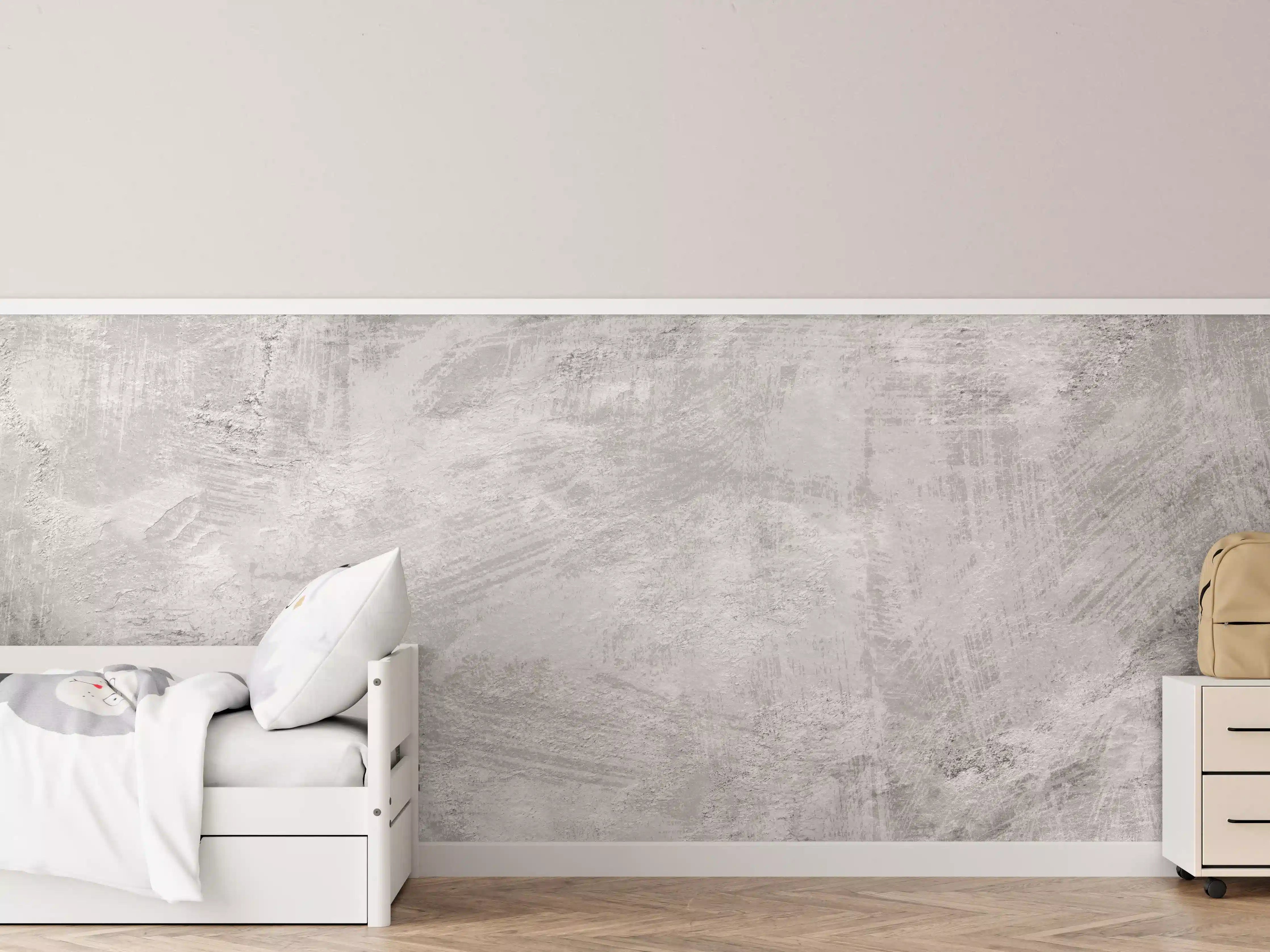 Kinderzimmer Wandgestaltung - Graue Beton Textur Struktur