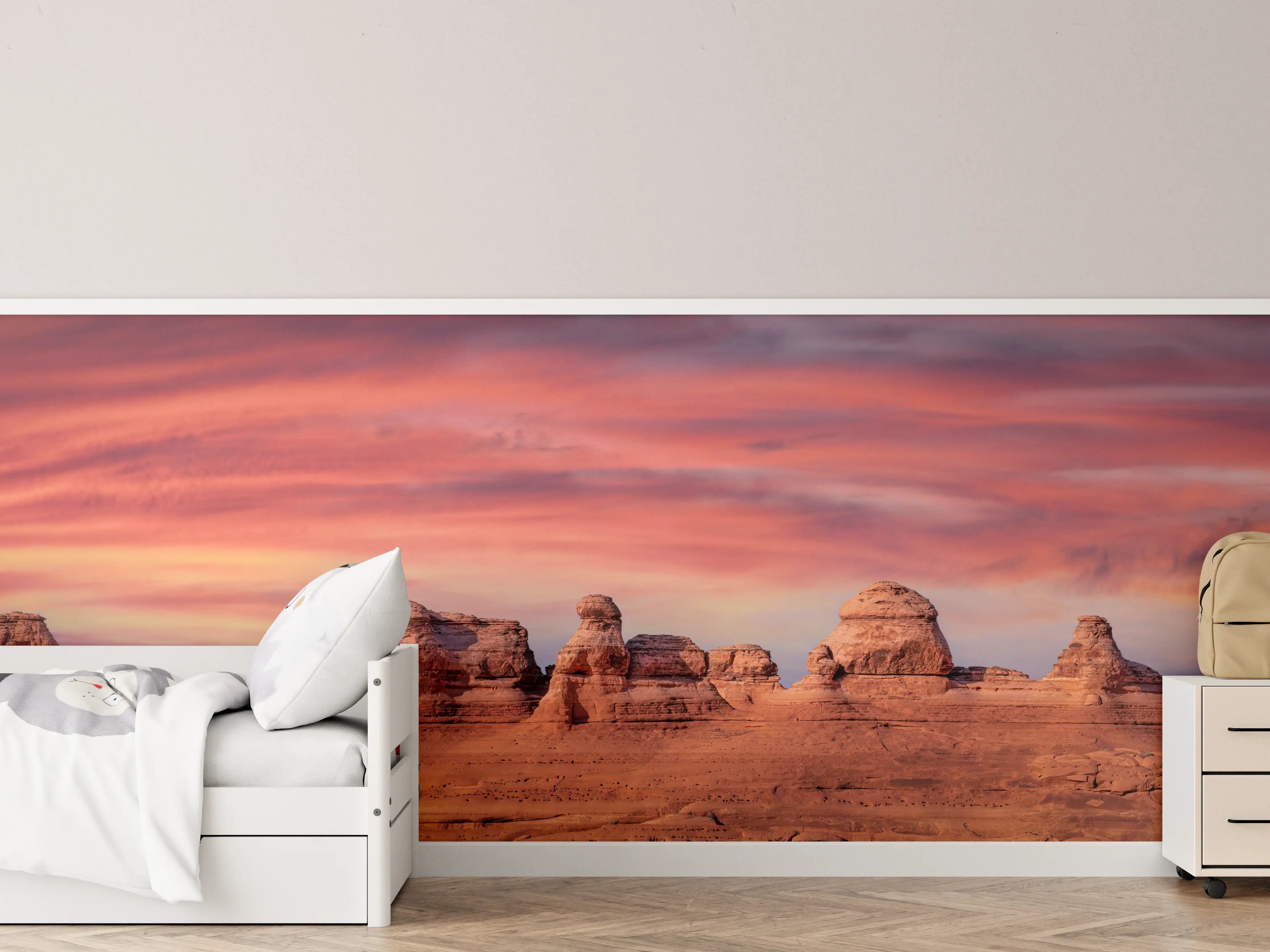 Kinderzimmer Wandgestaltung - Graue Dämmerung in der Wüste