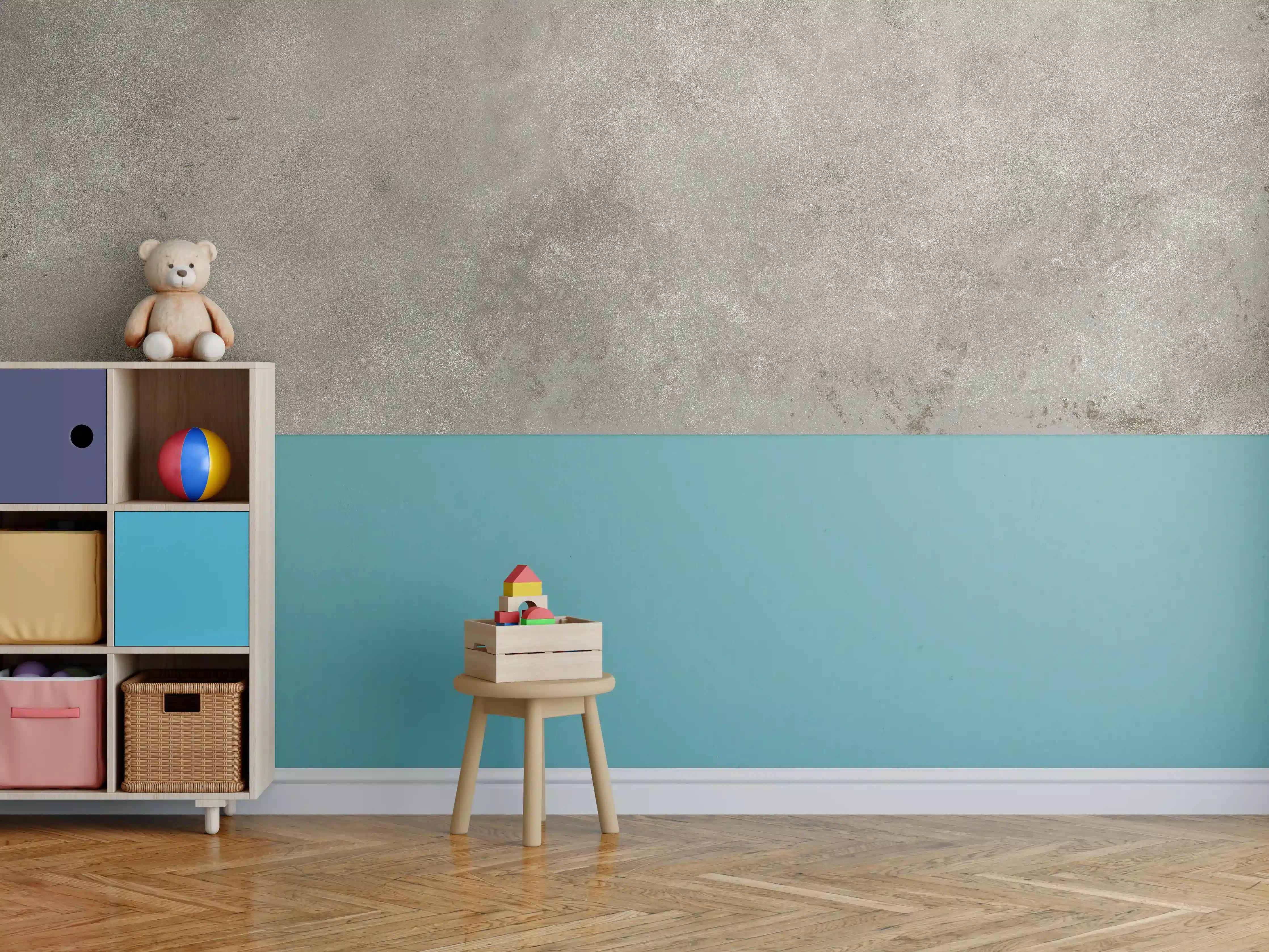 Kinderzimmer Wandgestaltung - Graue alte Kalksteinwand