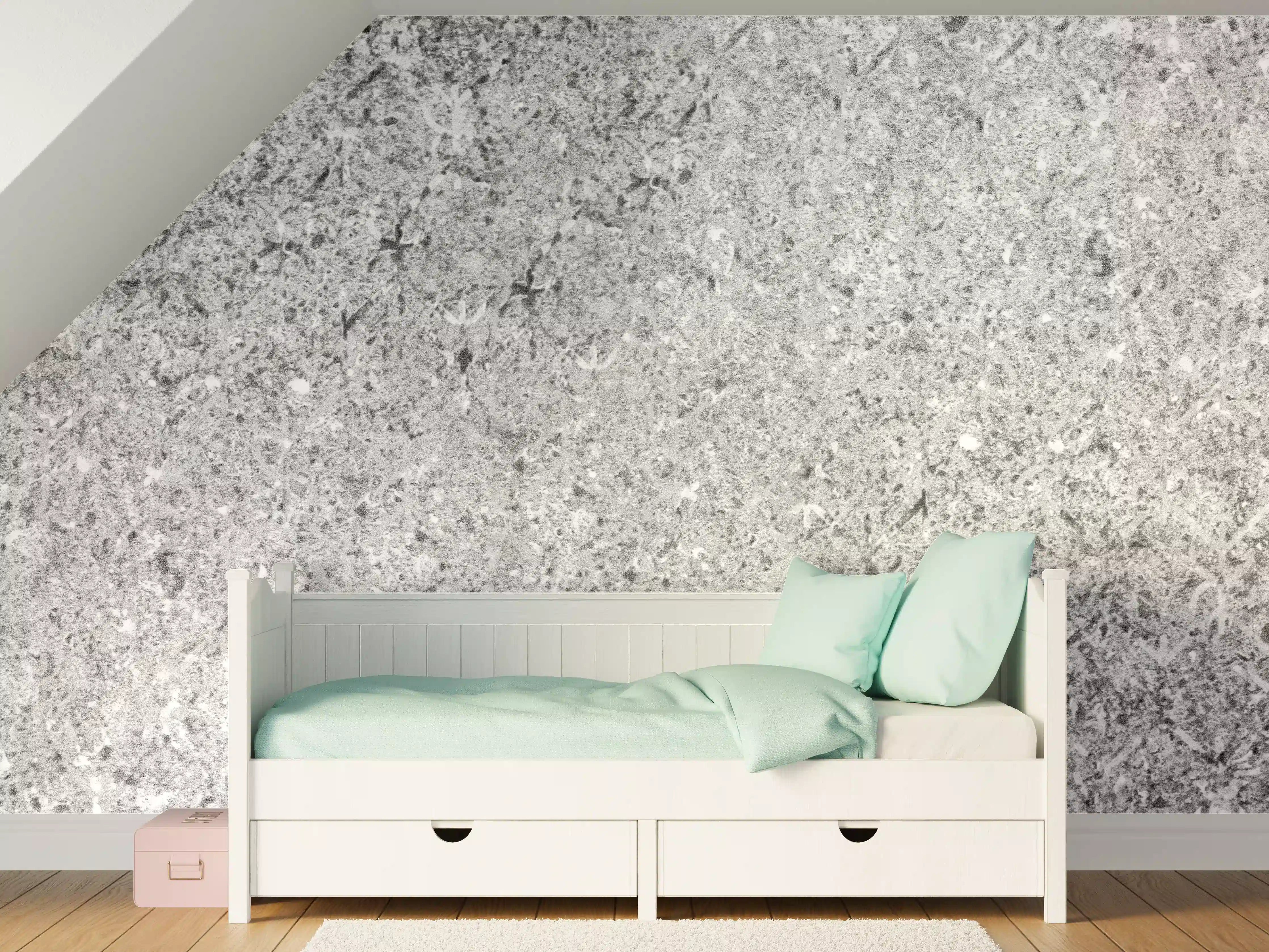 Kinderzimmer Wandgestaltung - Graue schäbige Betonwand