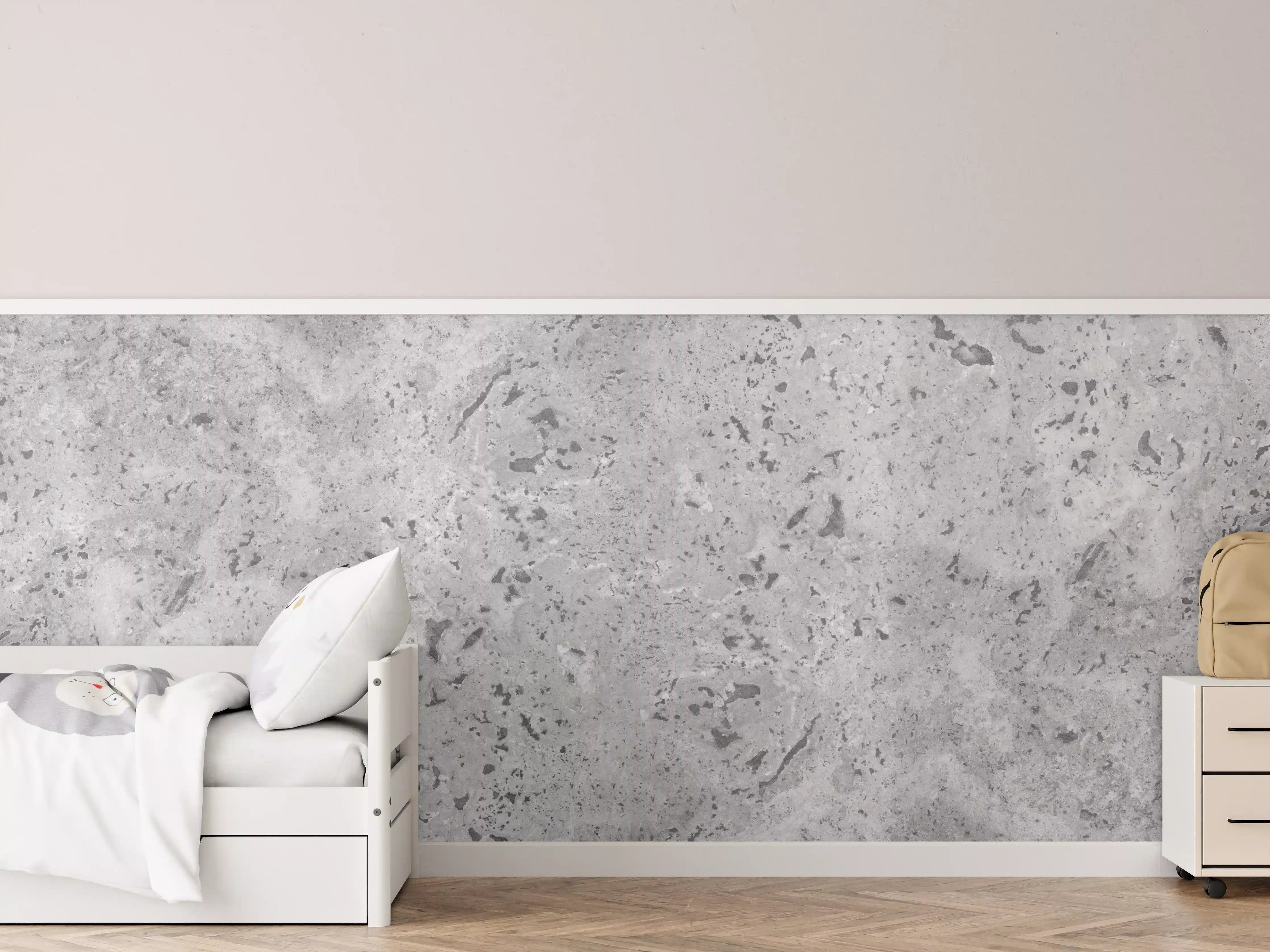 Kinderzimmer Wandgestaltung - Grauer Beton