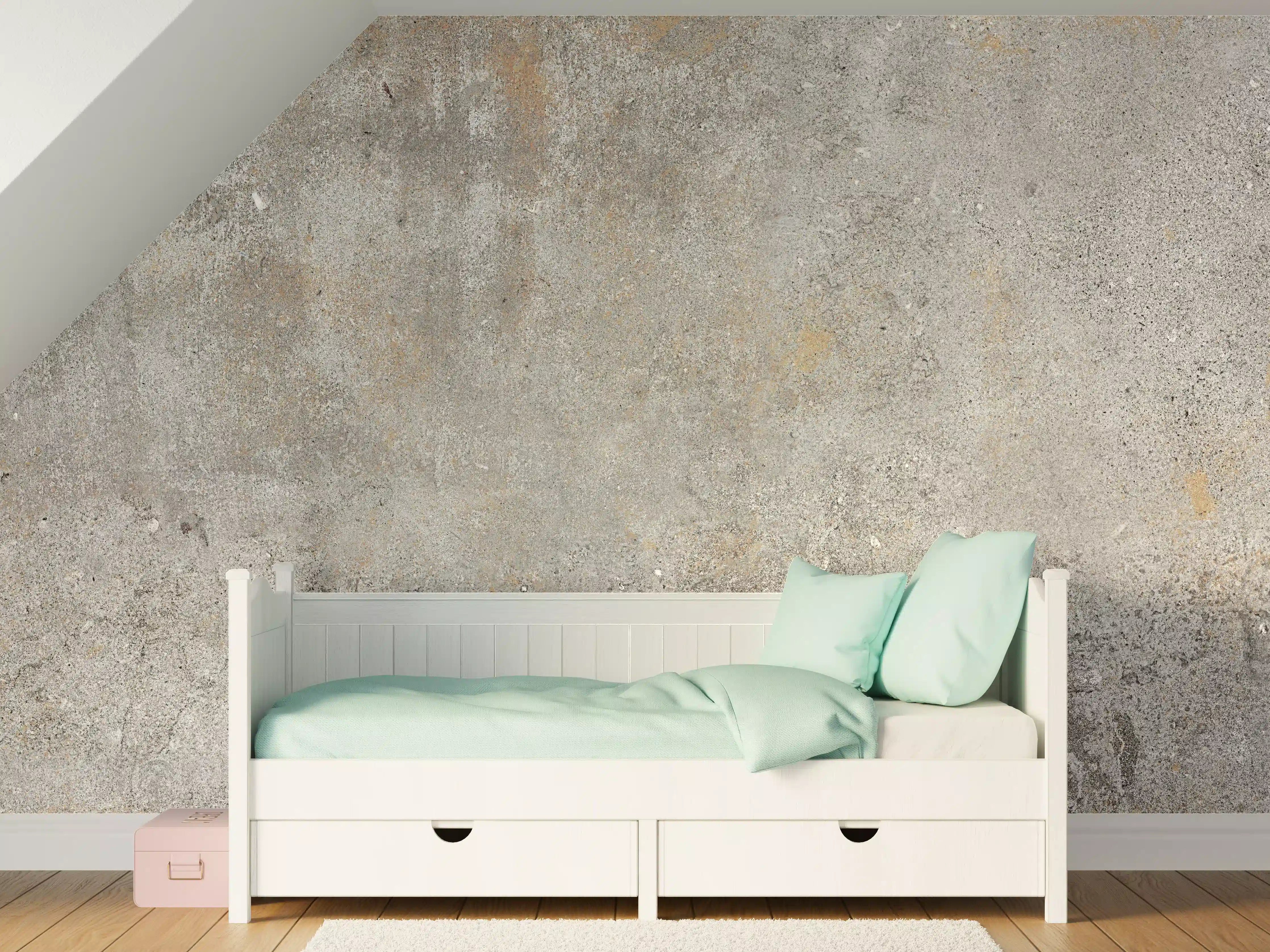 Kinderzimmer Wandgestaltung - Grauer rustikaler Beton