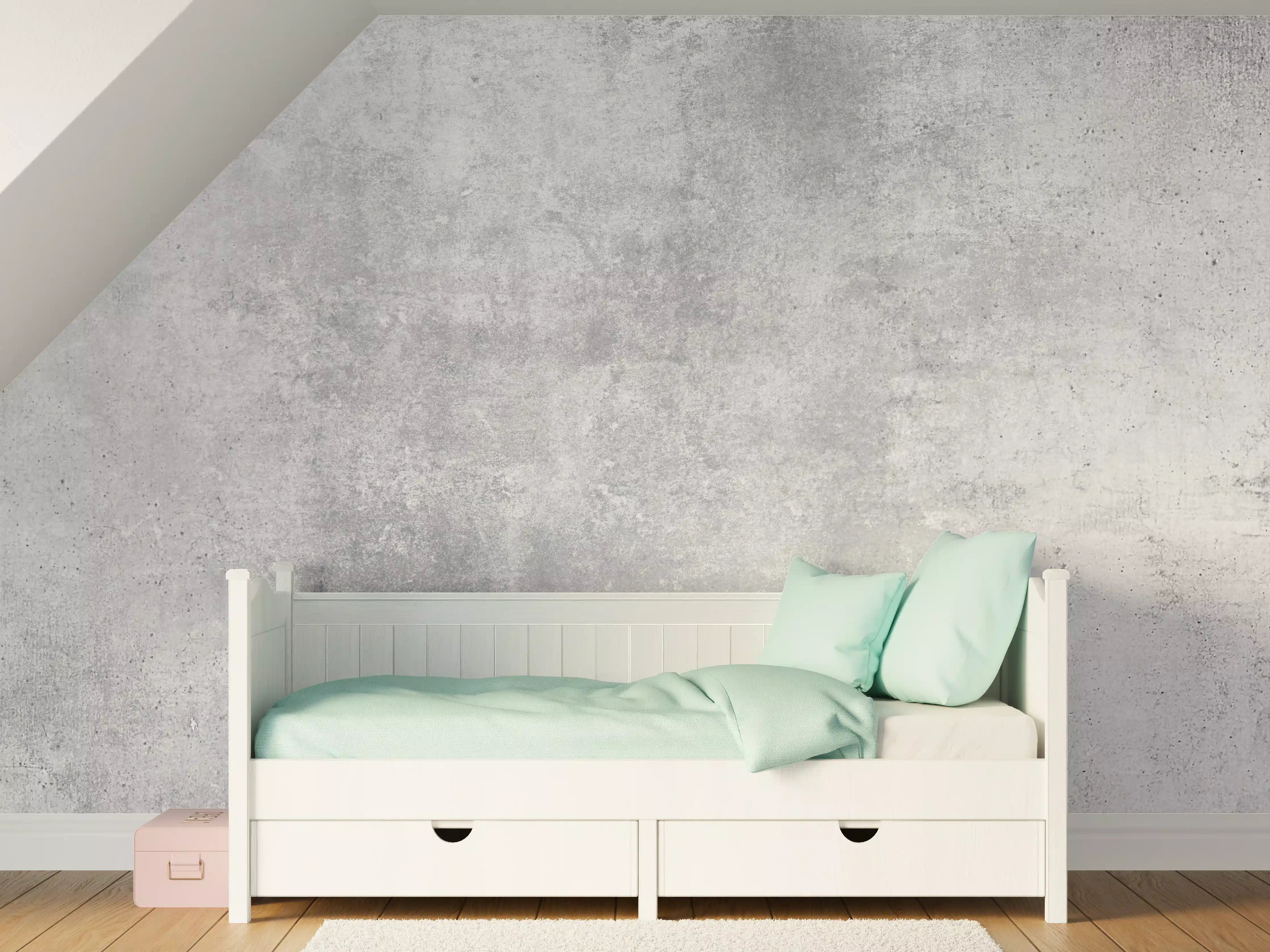 Kinderzimmer Wandgestaltung - Graurelieve in Weiß