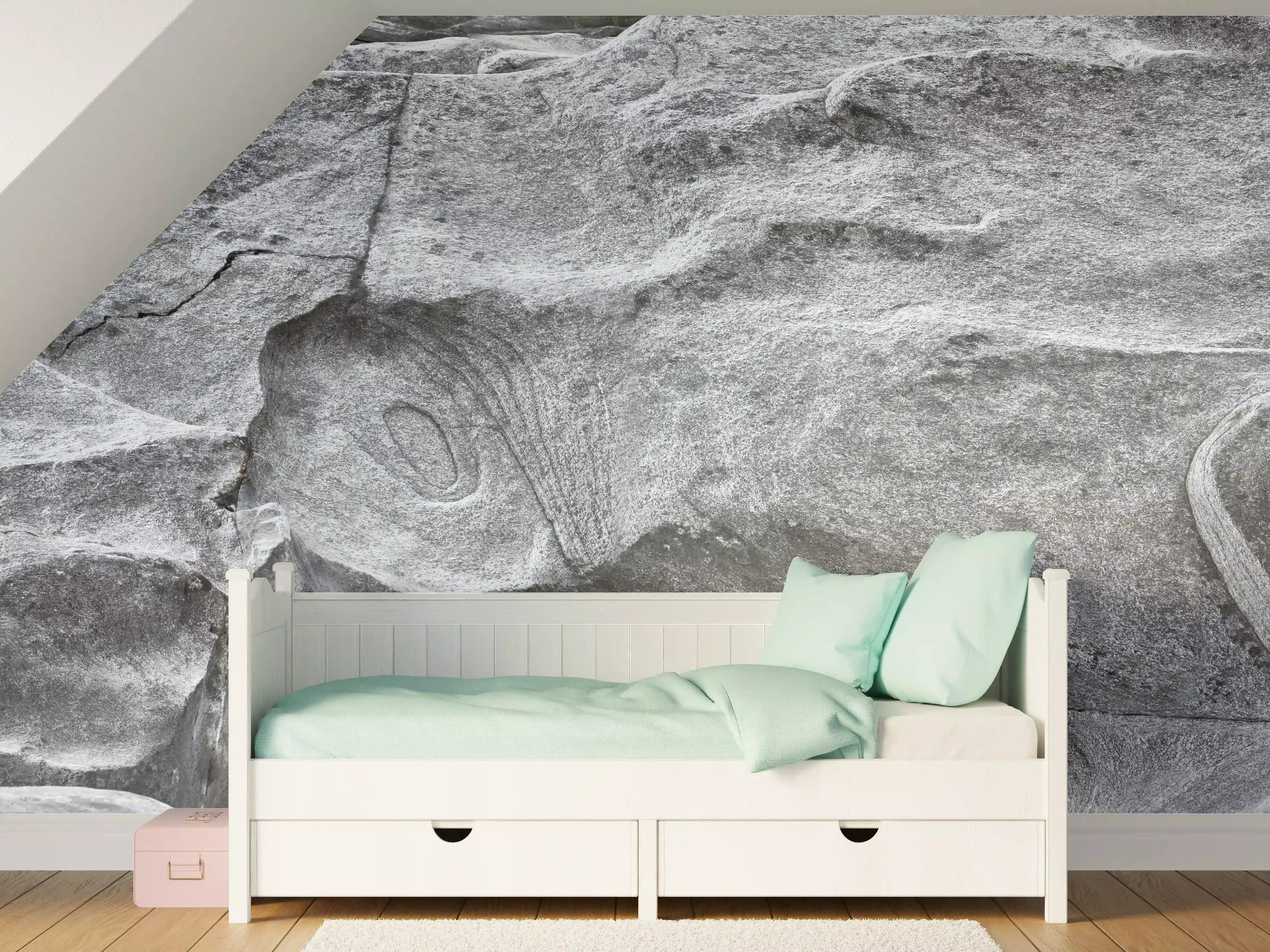 Kinderzimmer Wandgestaltung - Grauschattierter Verzasca-Felsen