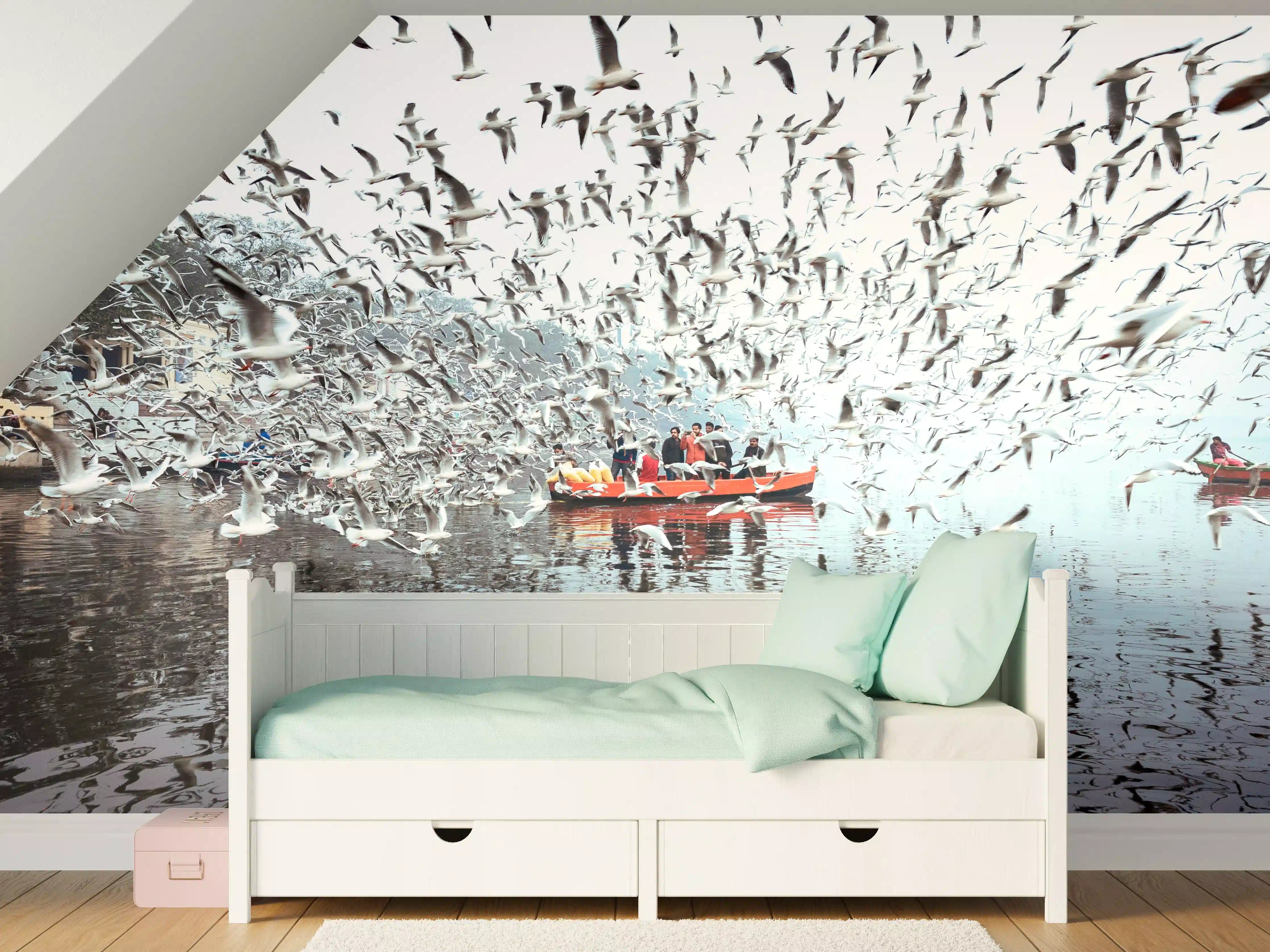 Kinderzimmer Wandgestaltung - Grauwege Flugspur