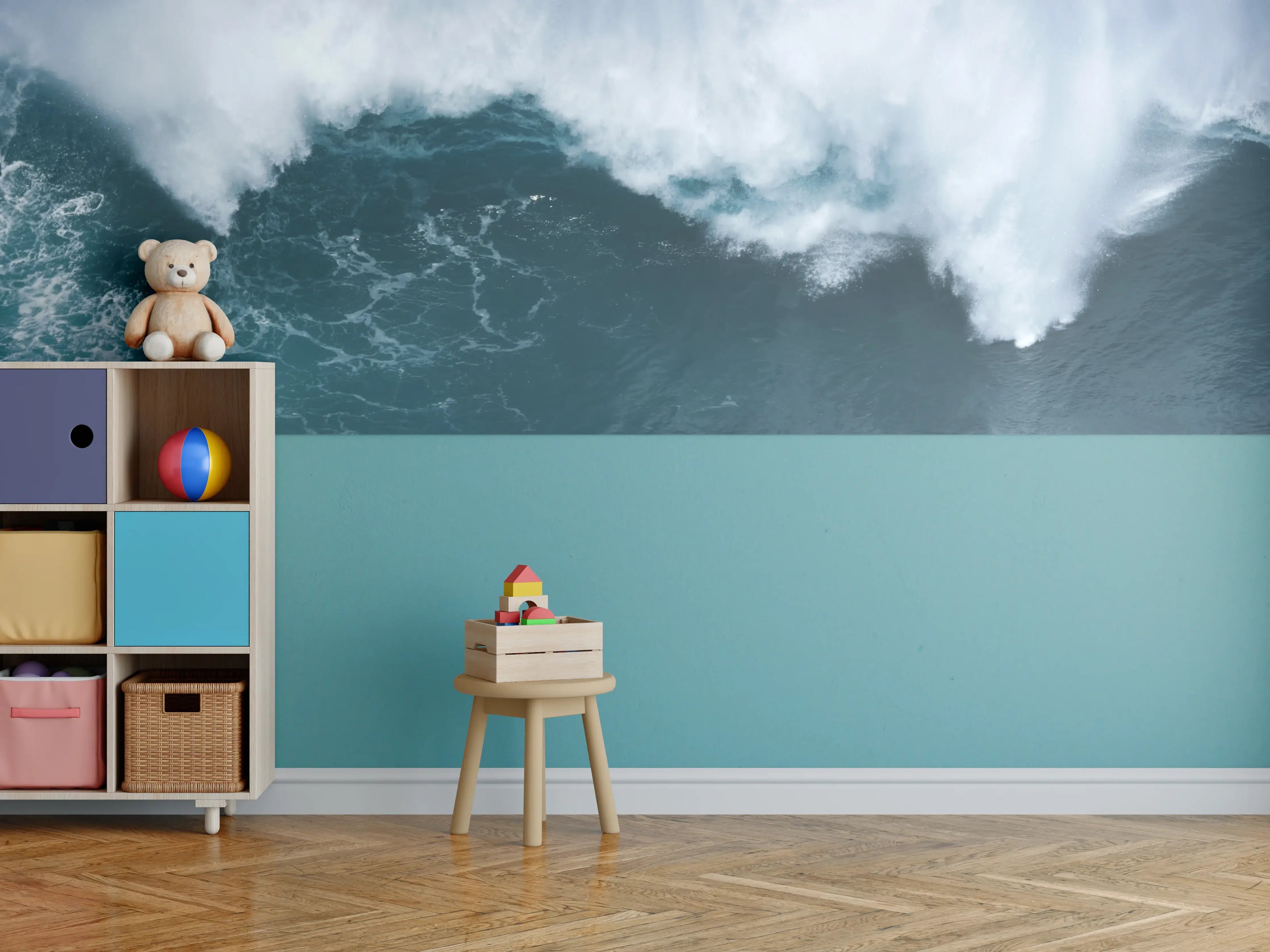 Kinderzimmer Wandgestaltung - Große Welle im Ozean