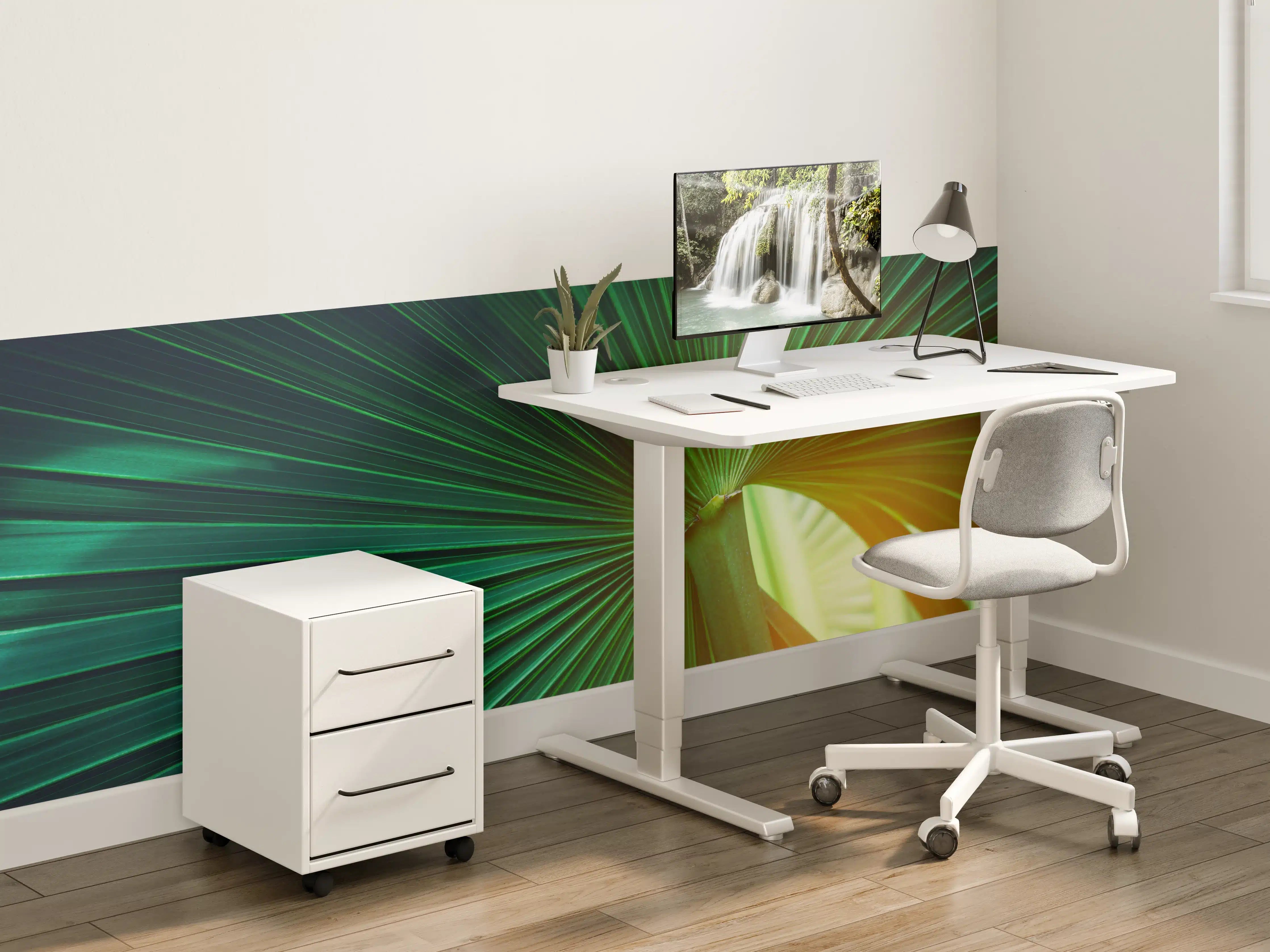 Kinderzimmer Wandgestaltung - Grüne Blatt Textur