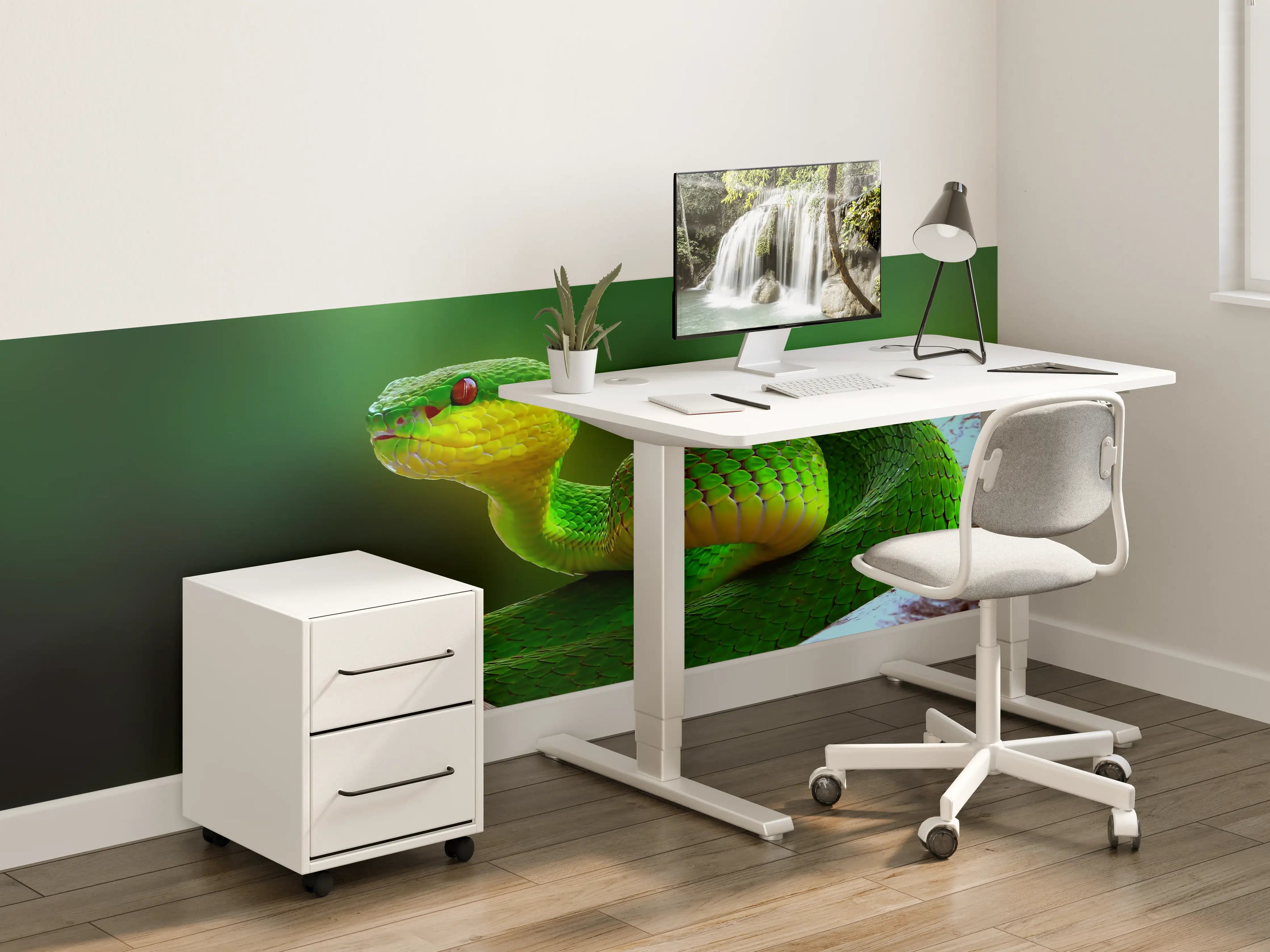 Kinderzimmer Wandgestaltung - Grüne Inselvipernatter