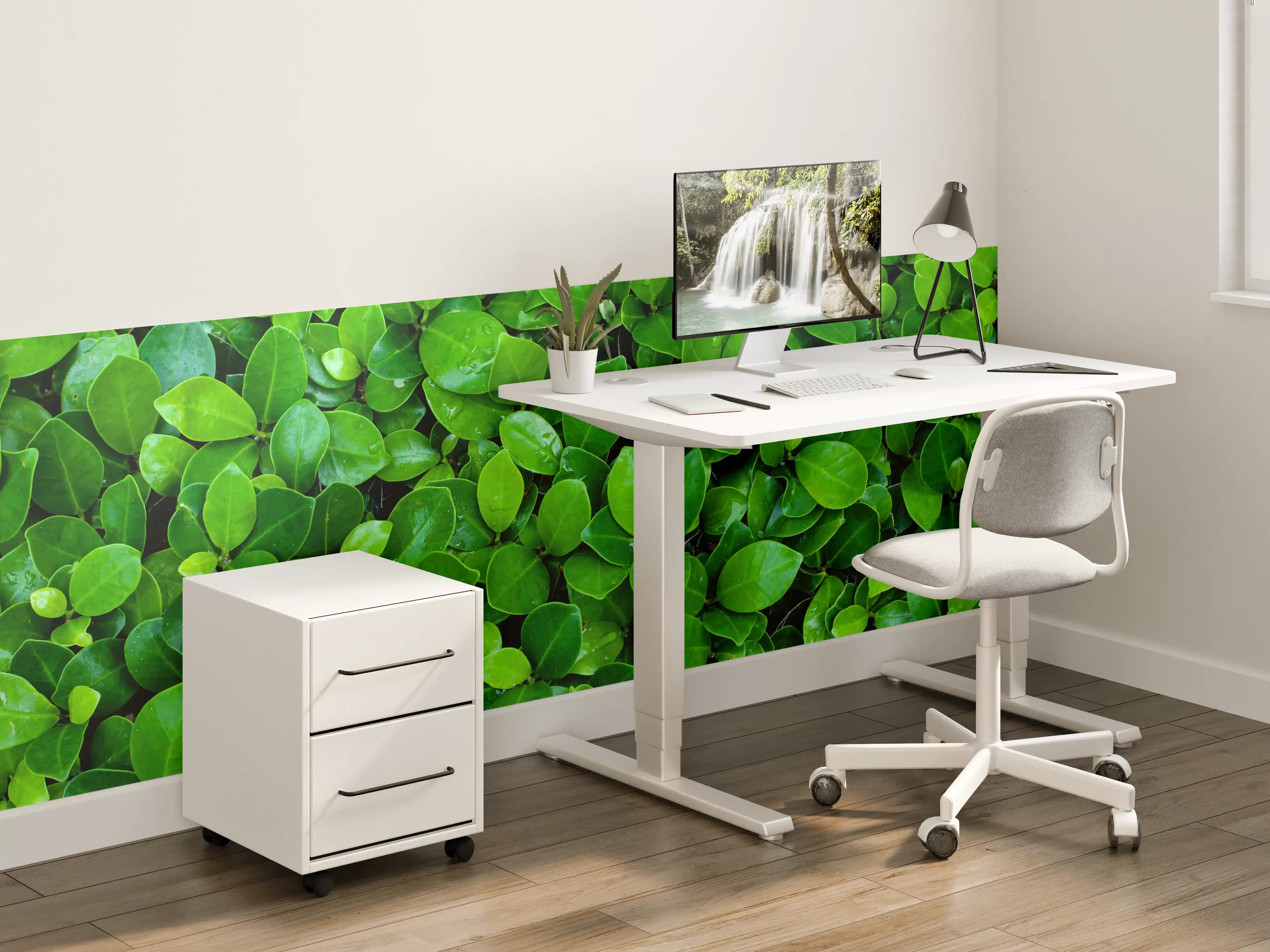 Kinderzimmer Wandgestaltung - Grüne saftige Busch Blätter