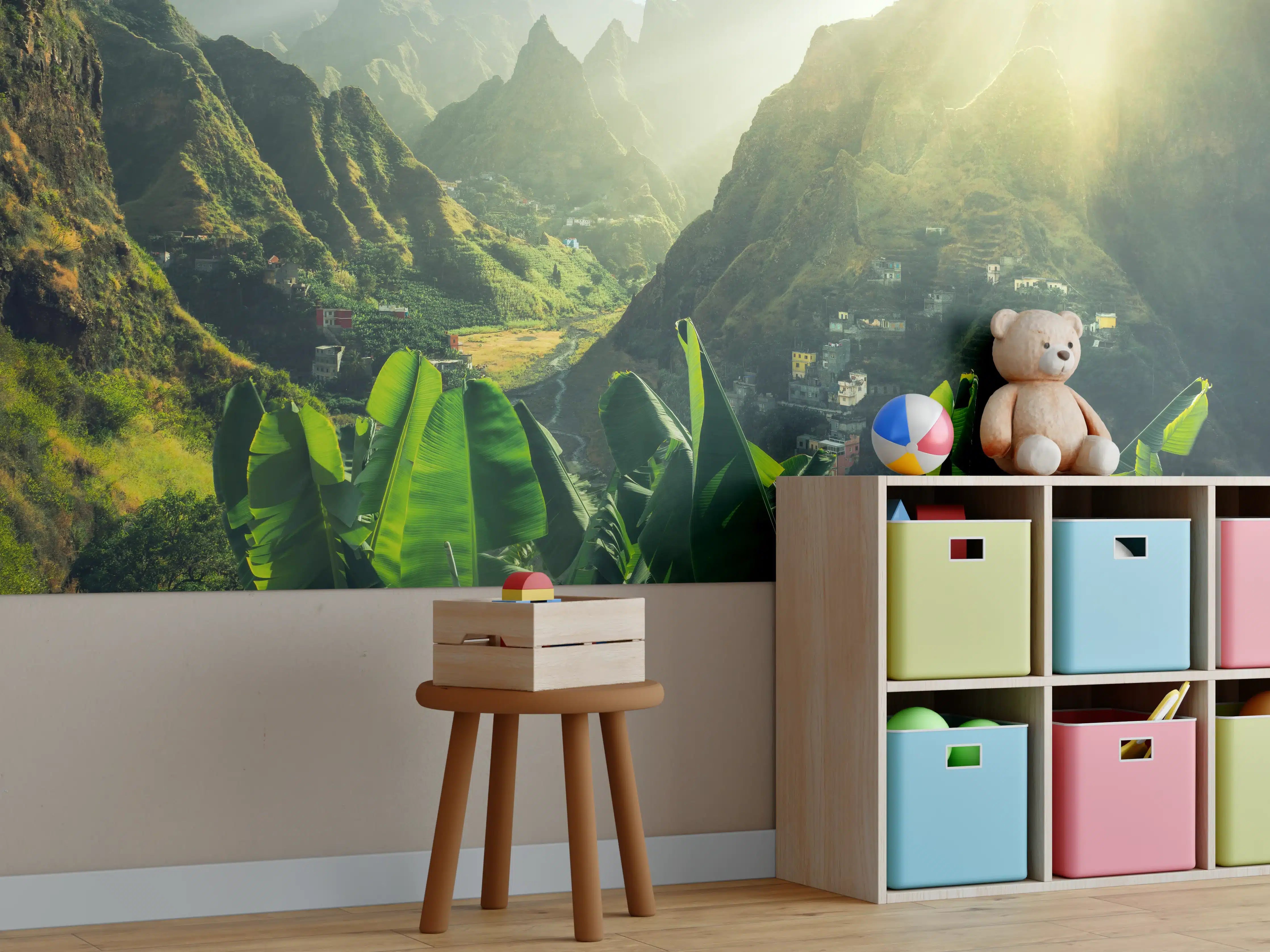 Kinderzimmer Wandgestaltung - Grünes Kapverdisches Tal