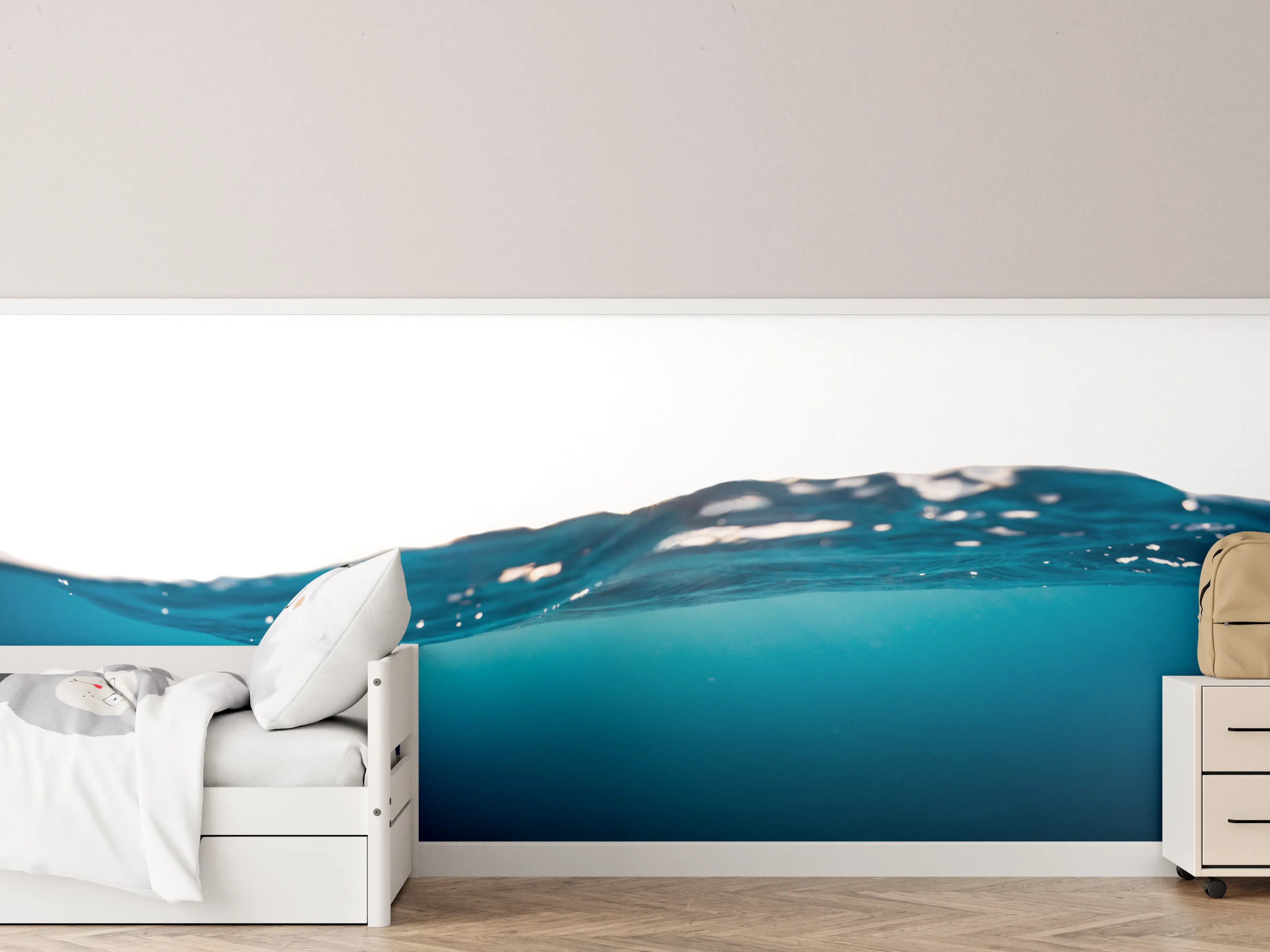 Kinderzimmer Wandgestaltung - Harmonische Wasserwelle