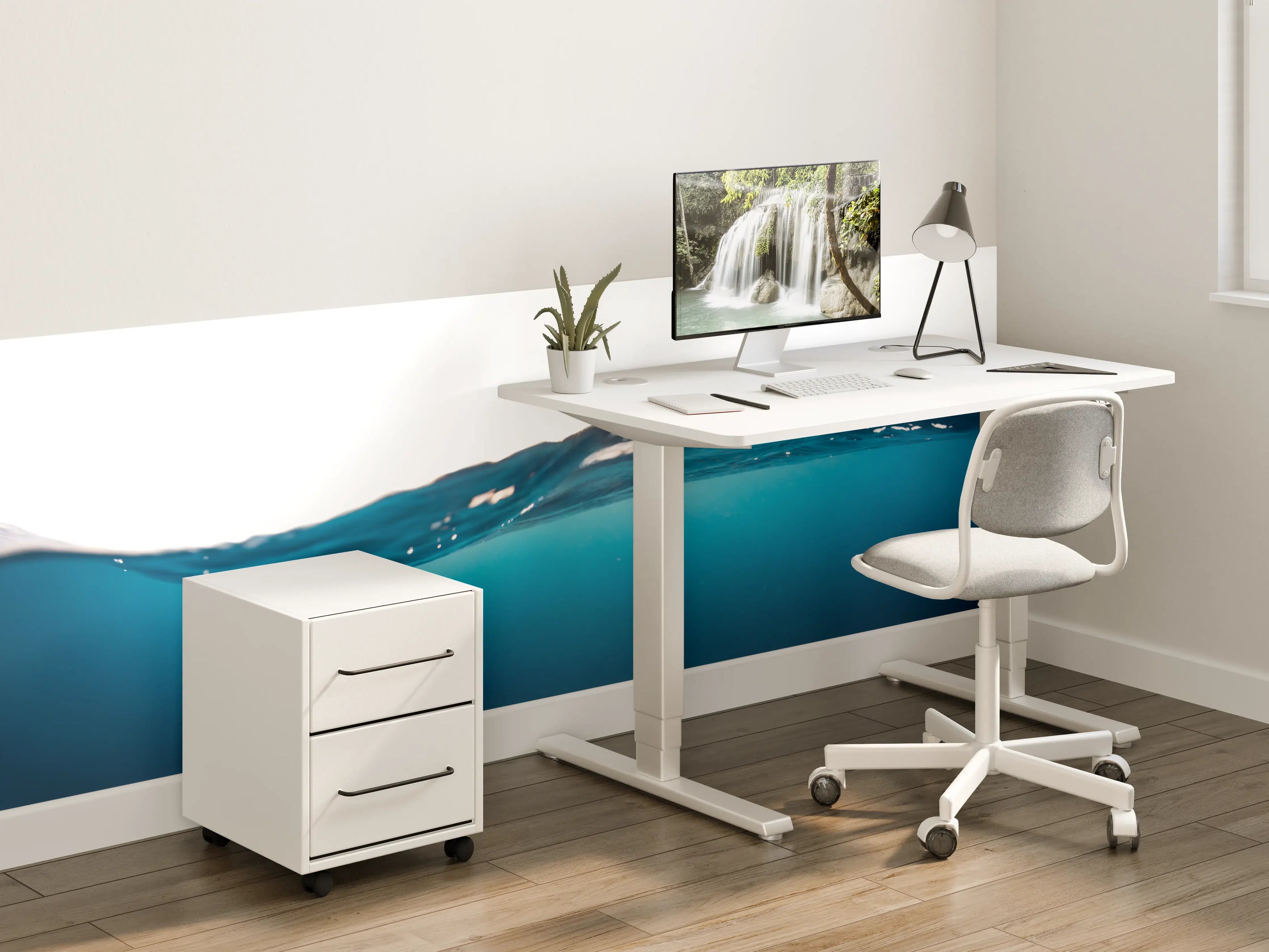 Kinderzimmer Wandgestaltung - Harmonische Wasserwelle