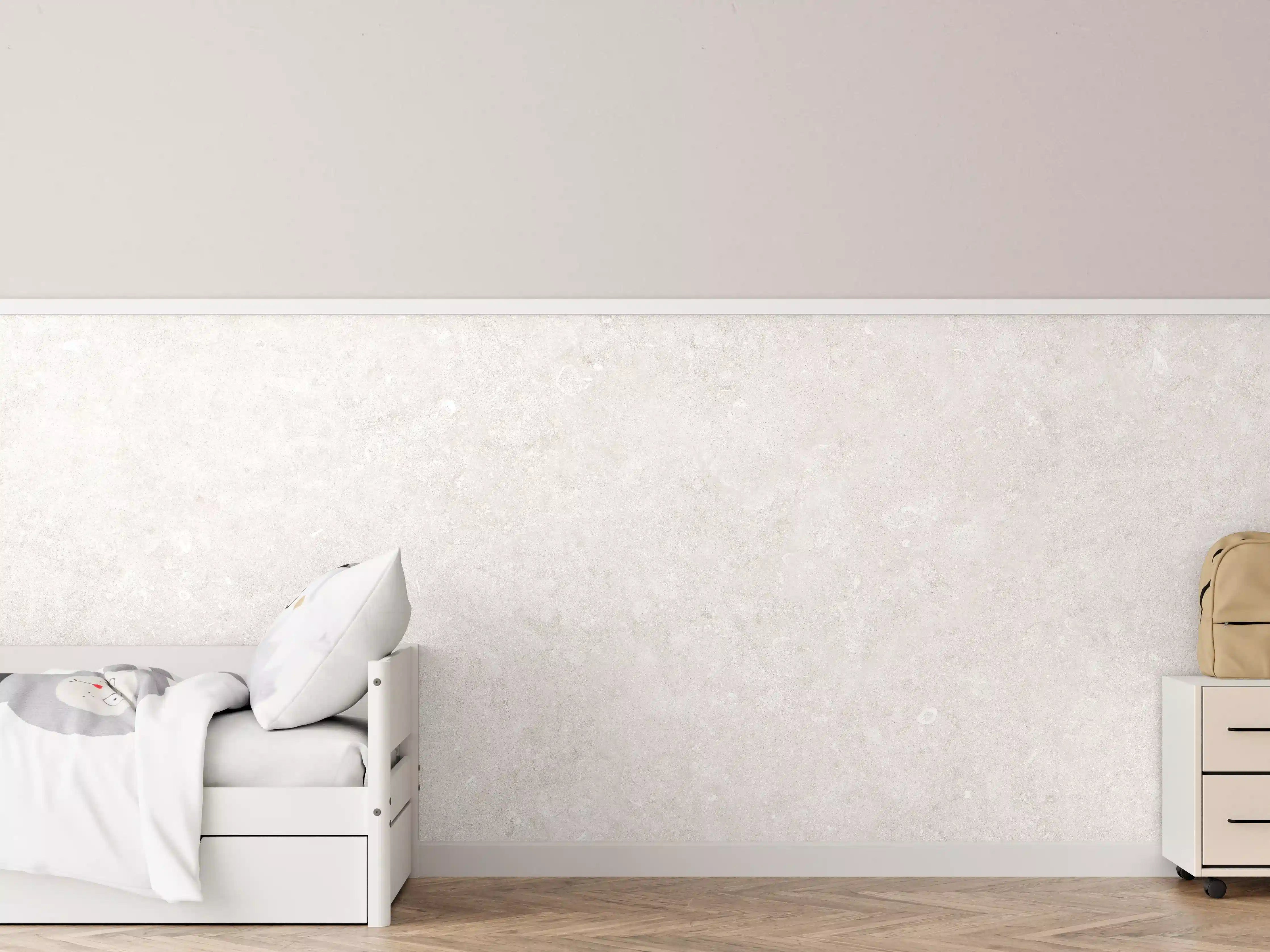 Kinderzimmer Wandgestaltung - Helle Cremefarbene Marmor-Textur