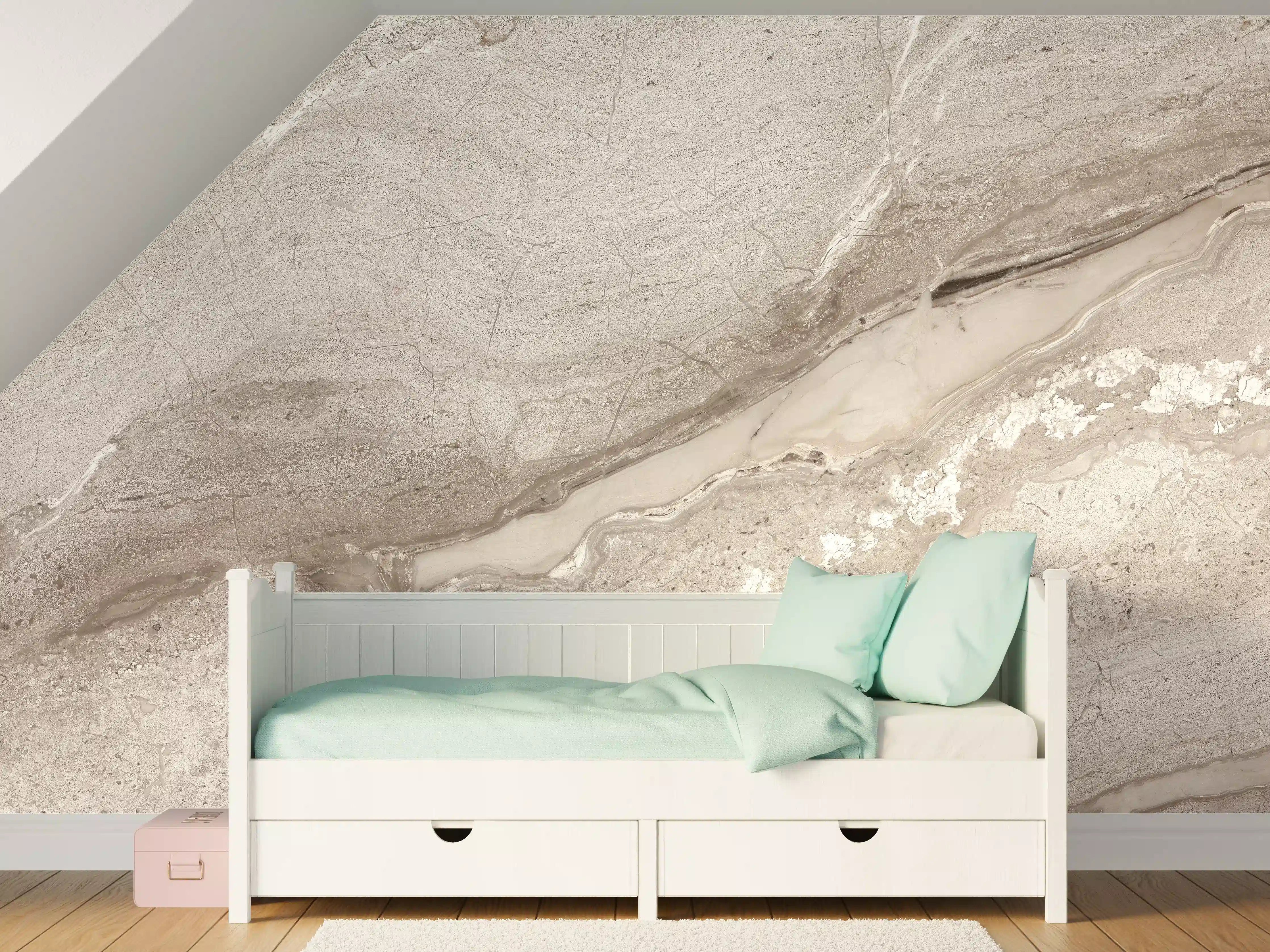 Kinderzimmer Wandgestaltung - Helle Sandsteintexture mit natürlicher Maserung