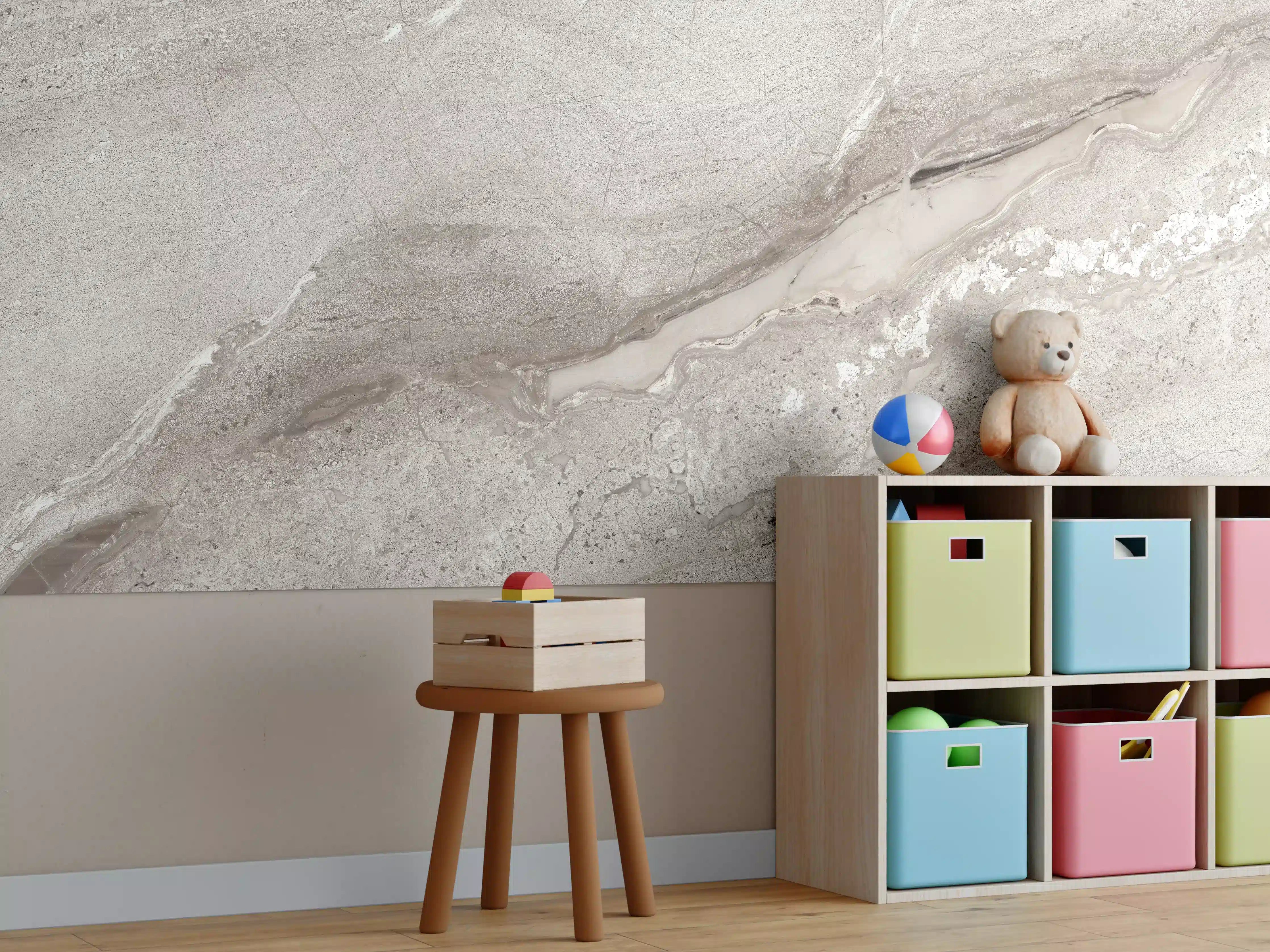 Kinderzimmer Wandgestaltung - Helle Sandsteintexture mit natürlicher Maserung