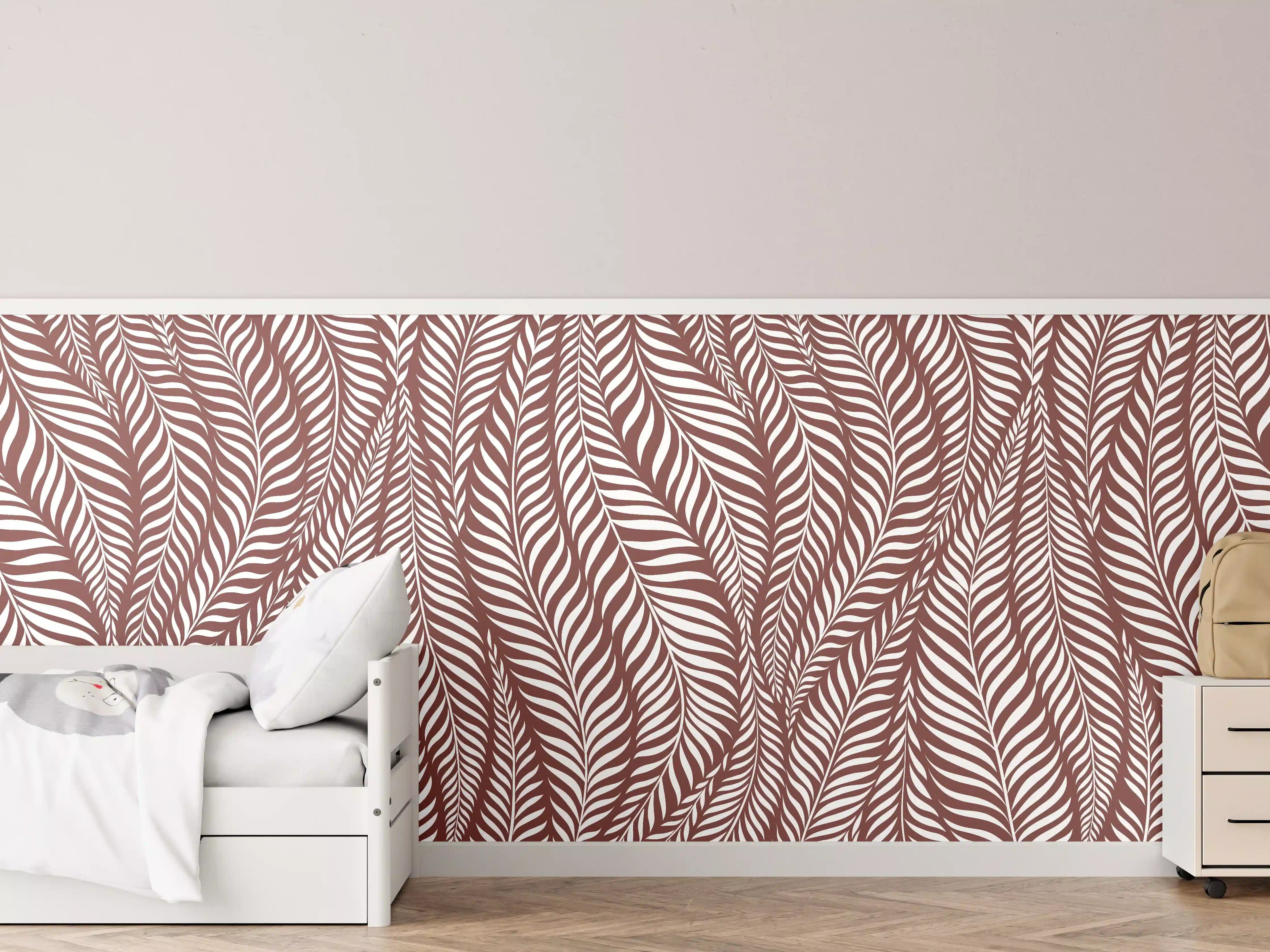 Kinderzimmer Wandgestaltung - Helle Weiß-Grau-Musterwand mit feinen Nuancen