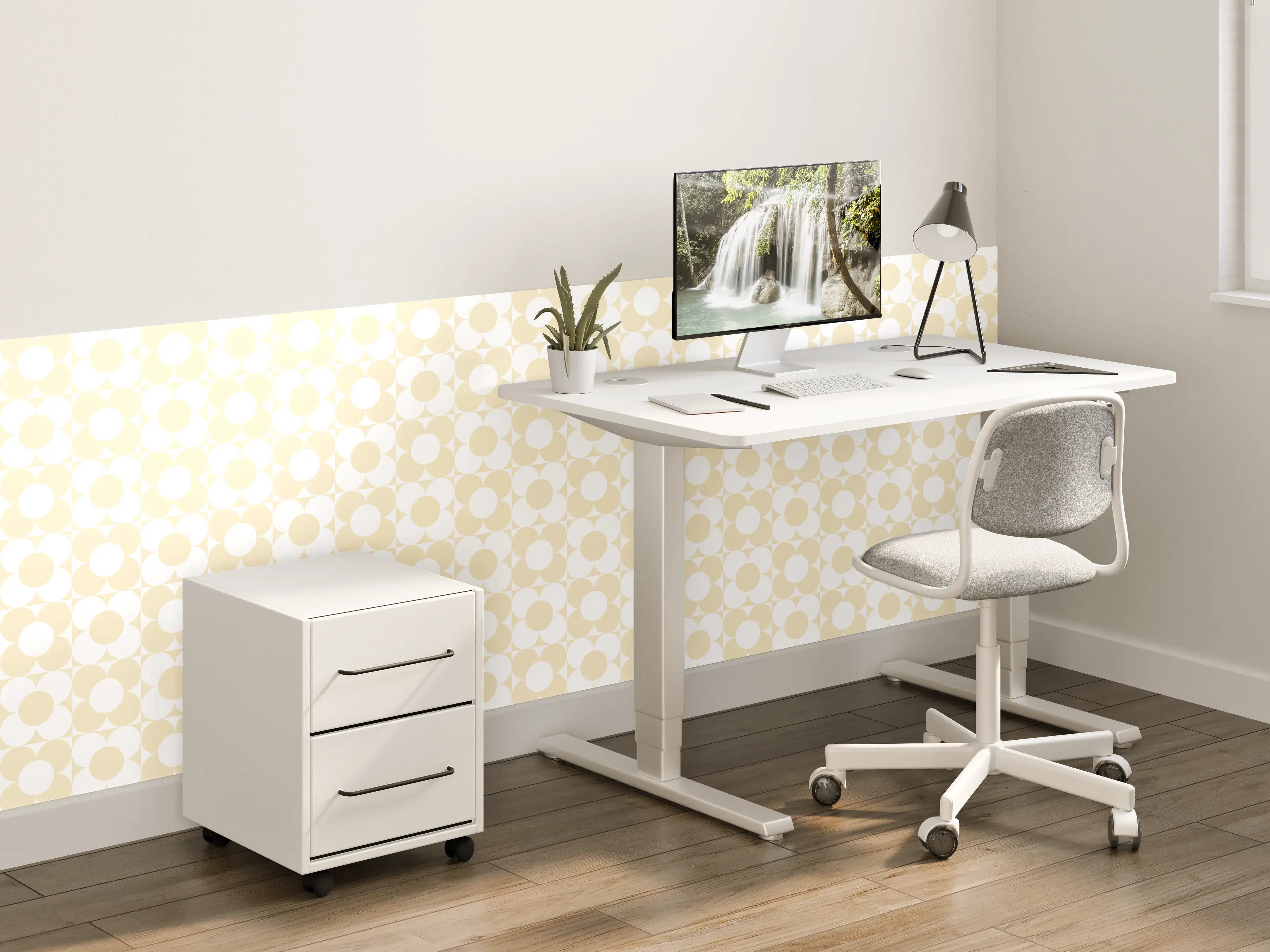 Kinderzimmer Wandgestaltung - Helle, weiße Akzentwand