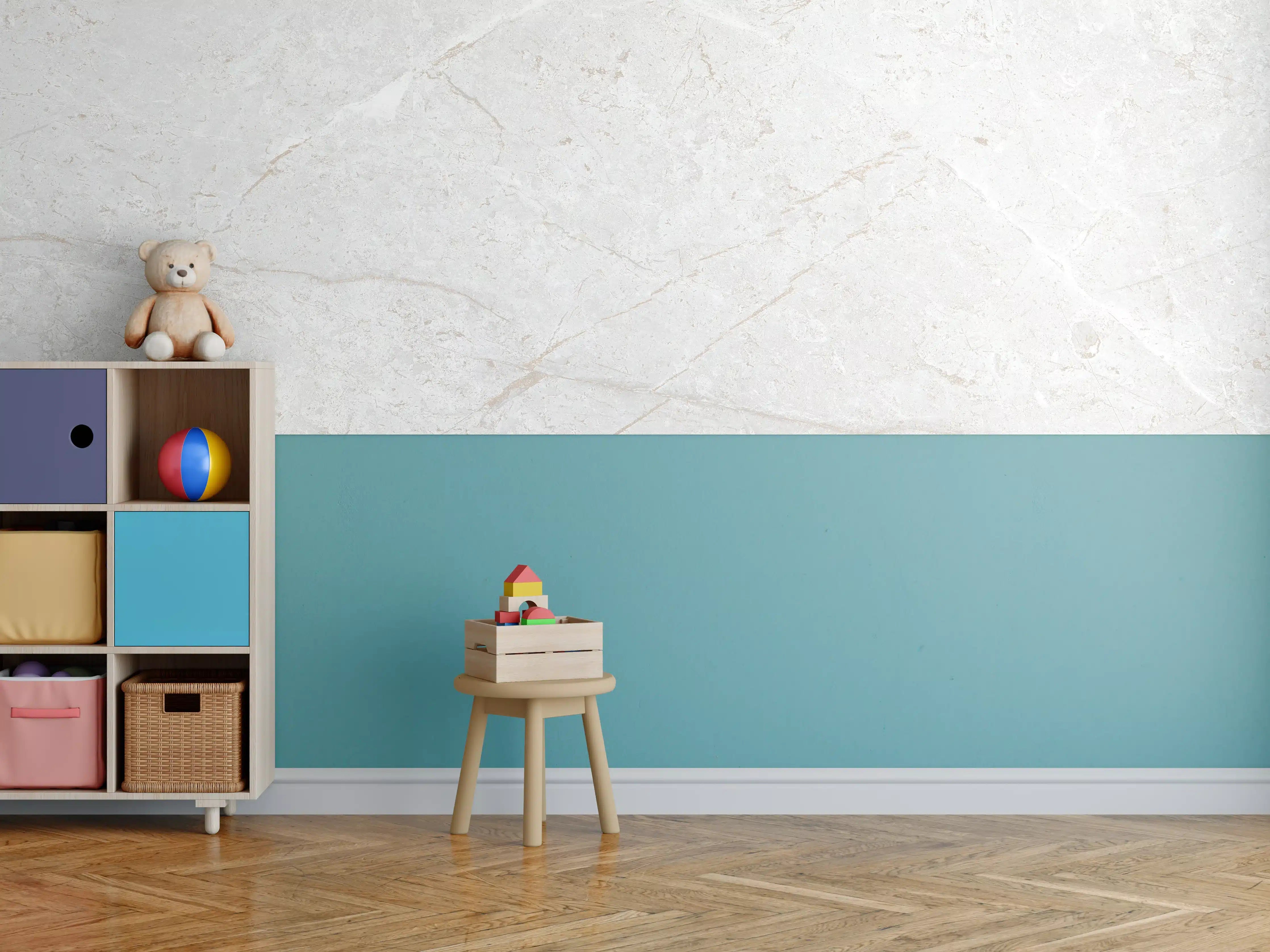 Kinderzimmer Wandgestaltung - Heller Marmor Hintergrund