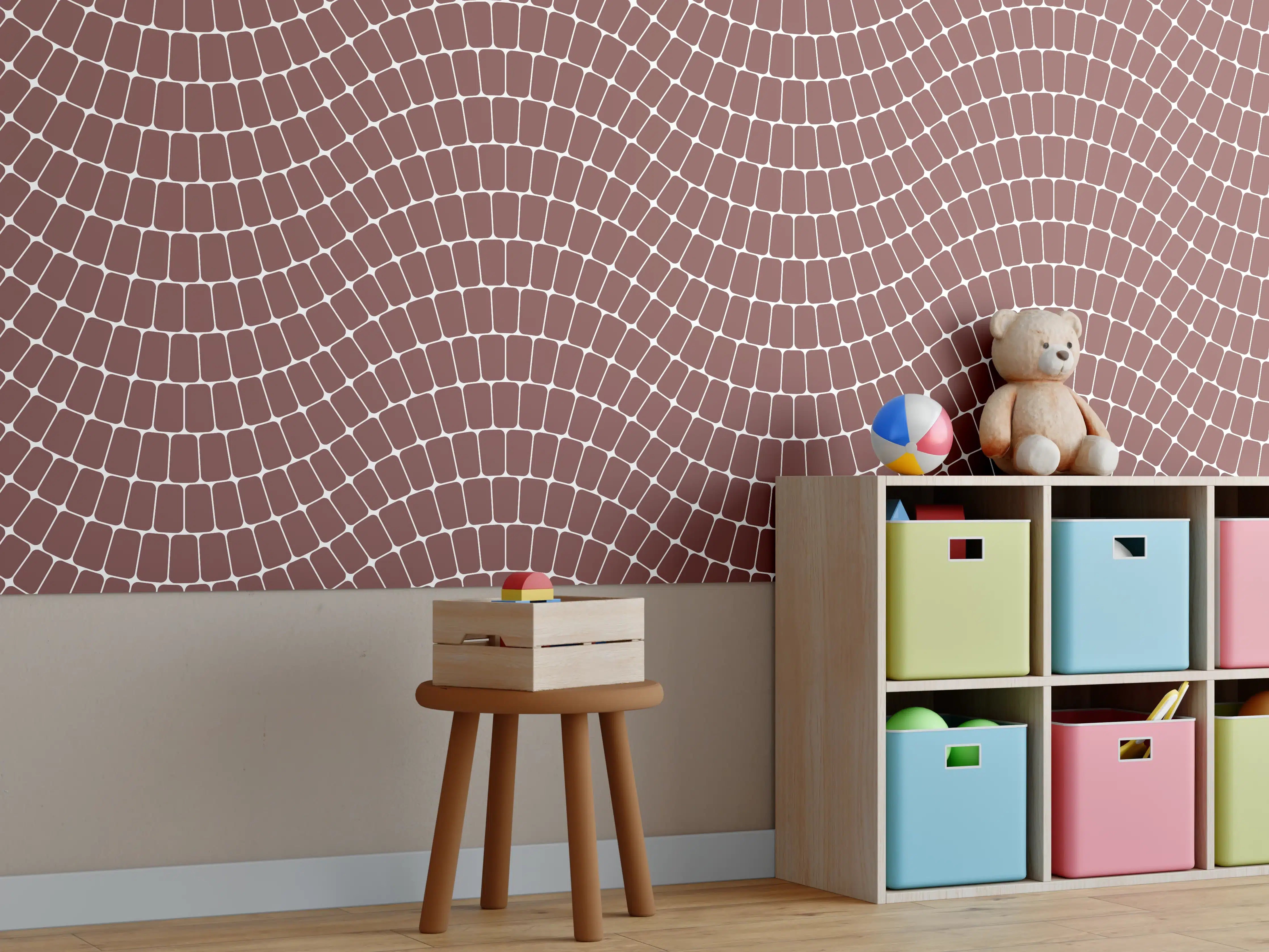 Kinderzimmer Wandgestaltung - Heller Marmor mit subtilen Grau- und Weißnuancen