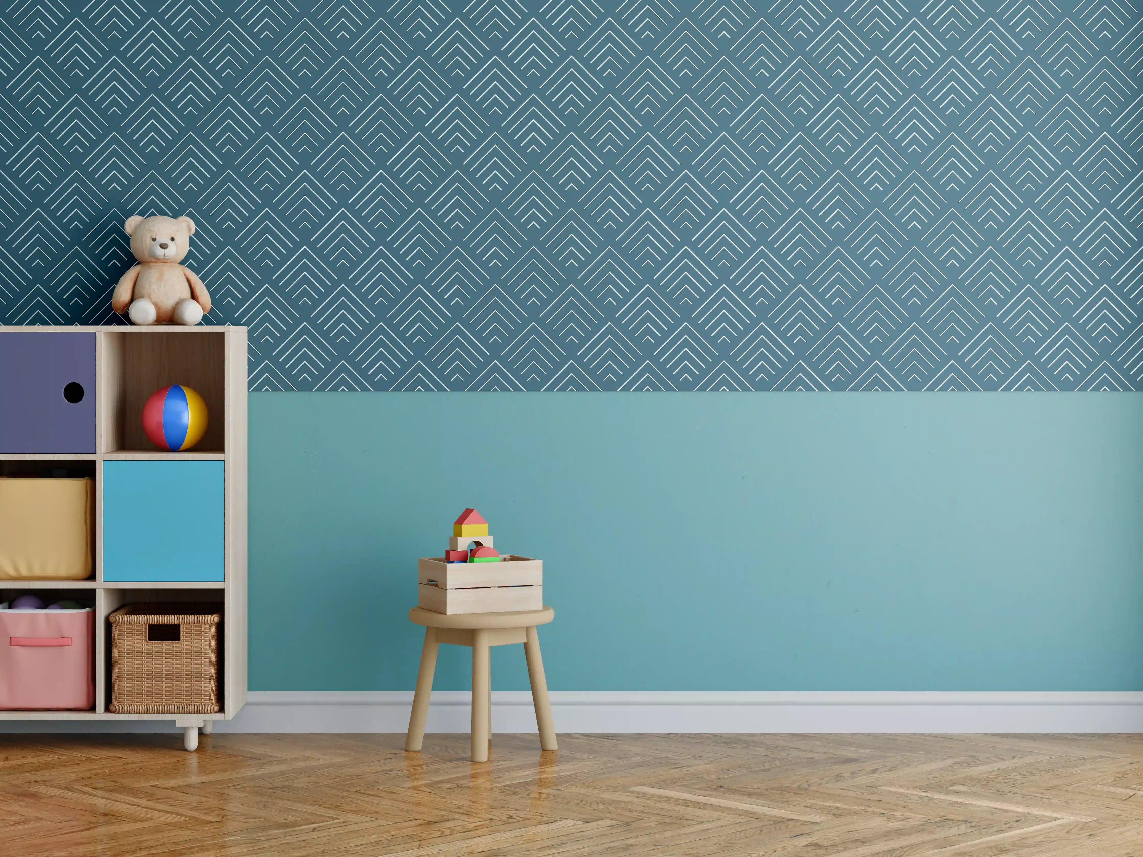 Kinderzimmer Wandgestaltung - Heller Marmor mit zarten Grautönen und Textur