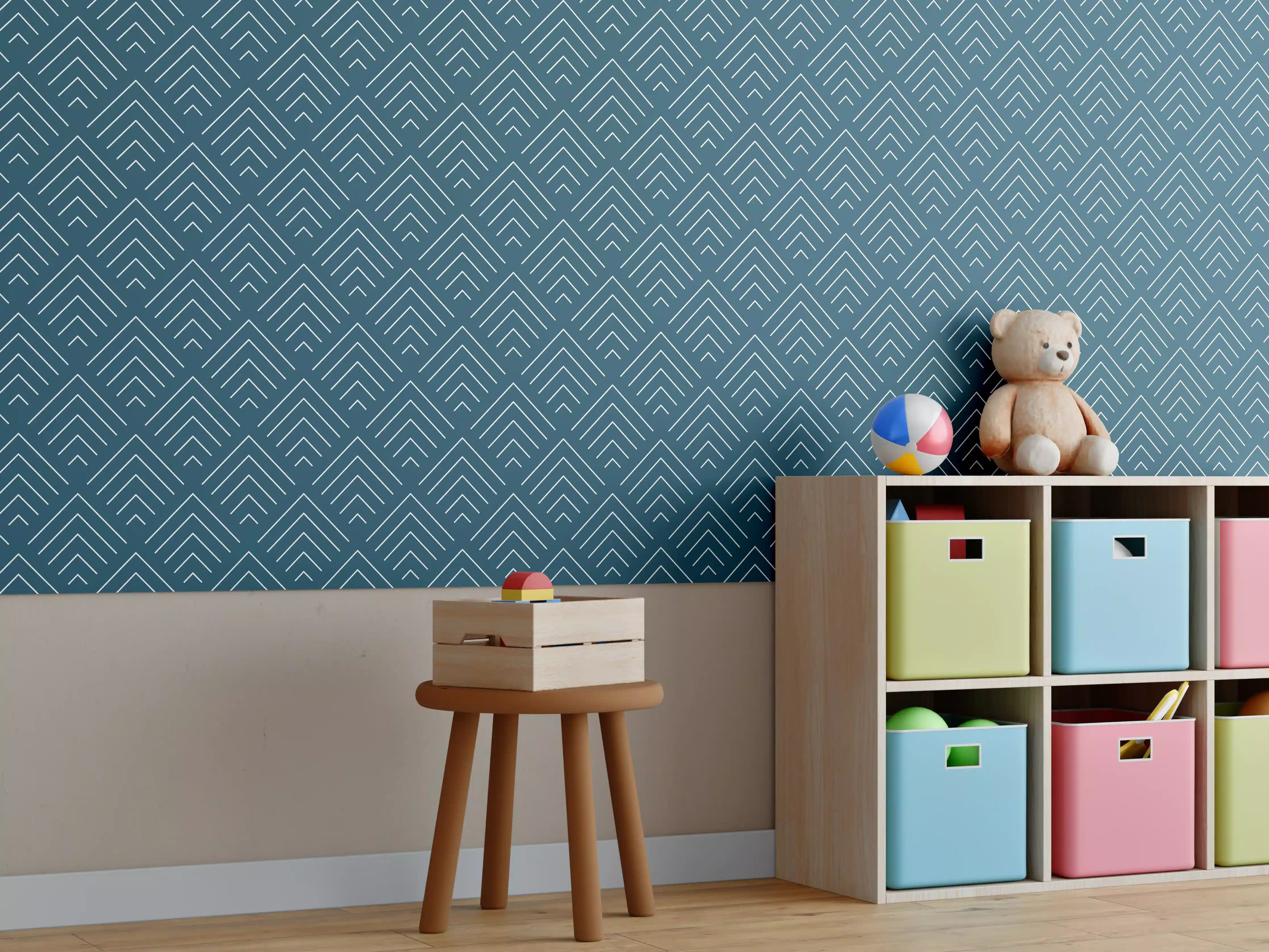 Kinderzimmer Wandgestaltung - Heller Marmor mit zarten Grautönen und Textur