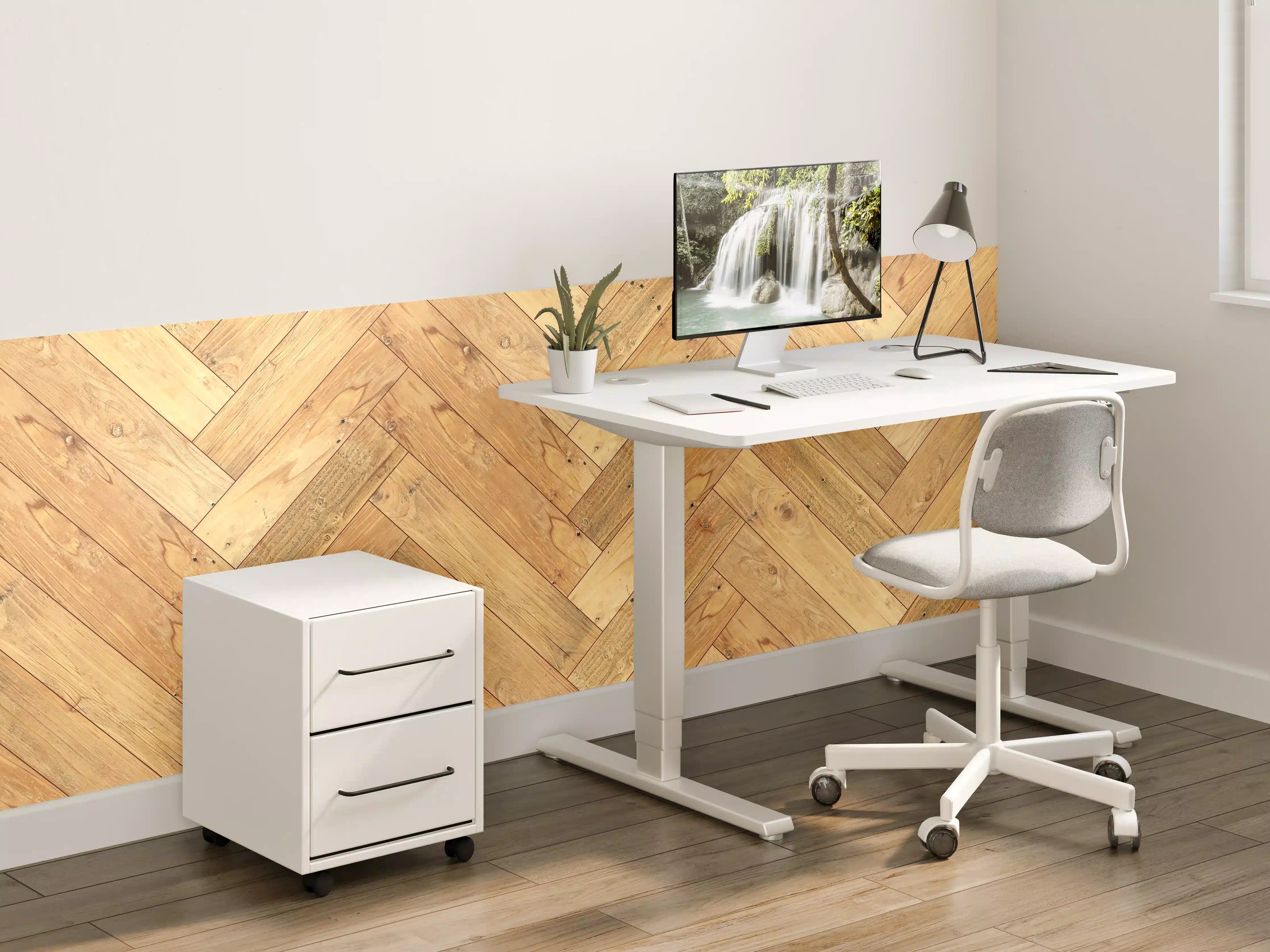 Kinderzimmer Wandgestaltung - Helles Holzbrett Muster