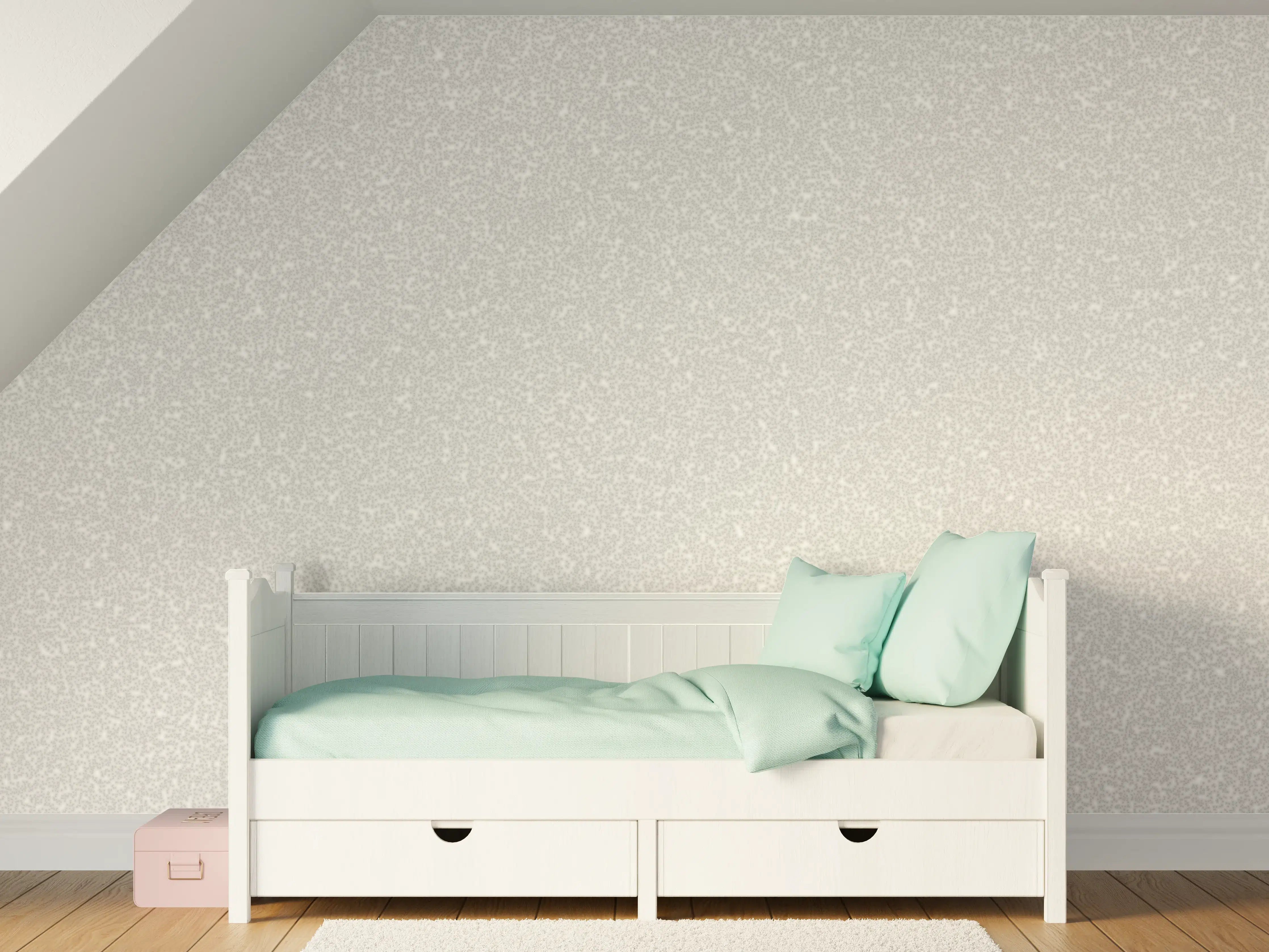 Kinderzimmer Wandgestaltung - Helles, Glitzerndes Strukturmuster in Grau