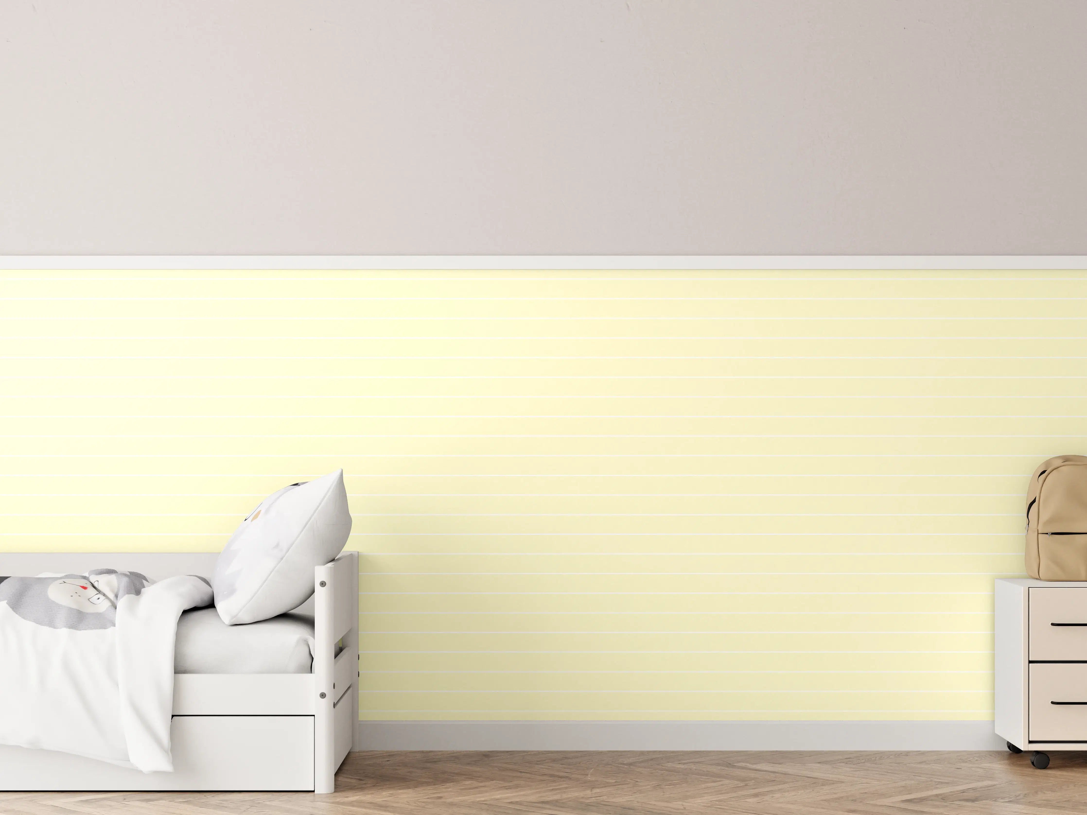 Kinderzimmer Wandgestaltung - Hellgelbe Limone-Crema-Fliese