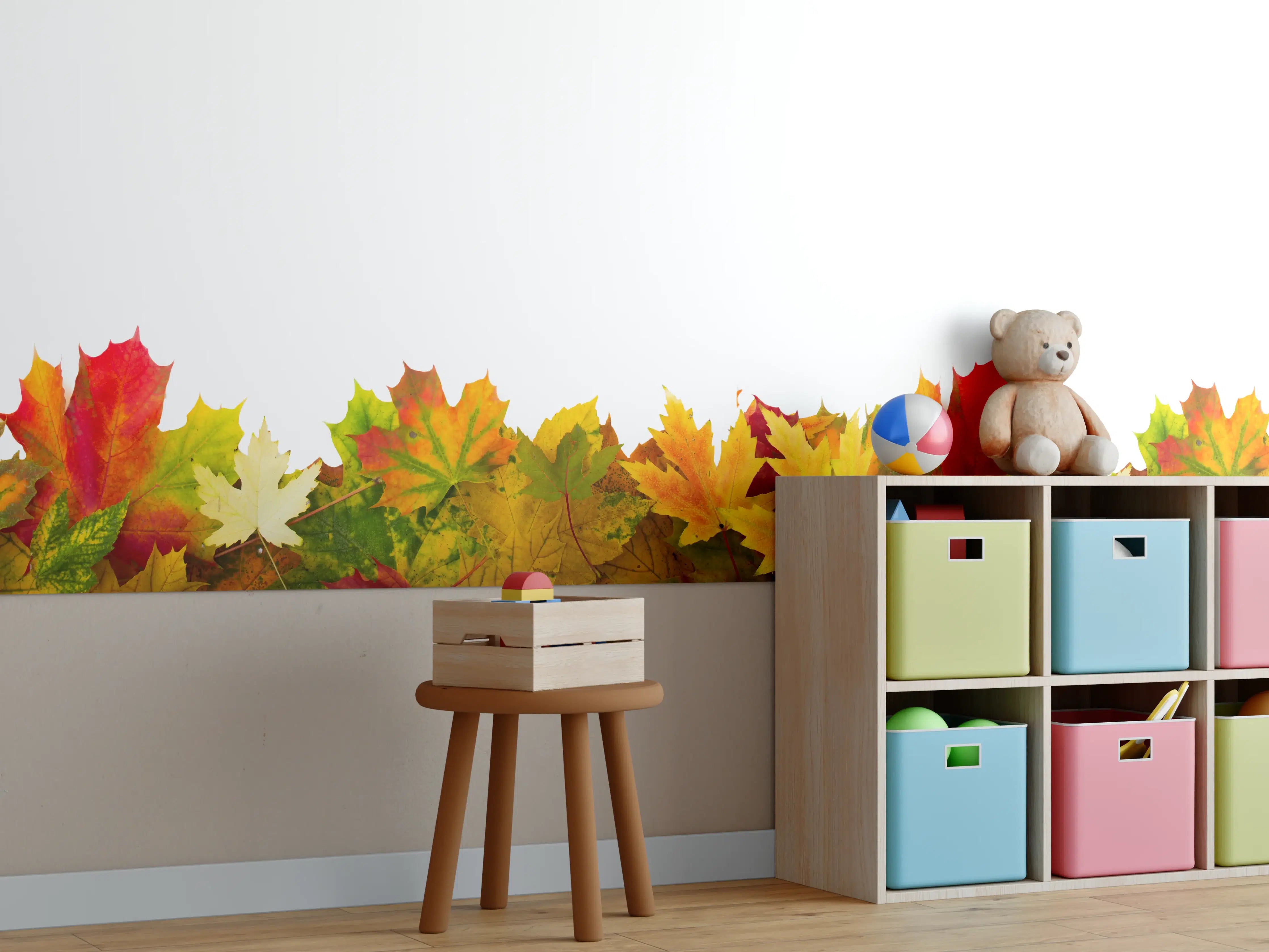 Kinderzimmer Wandgestaltung - Herbst Laub