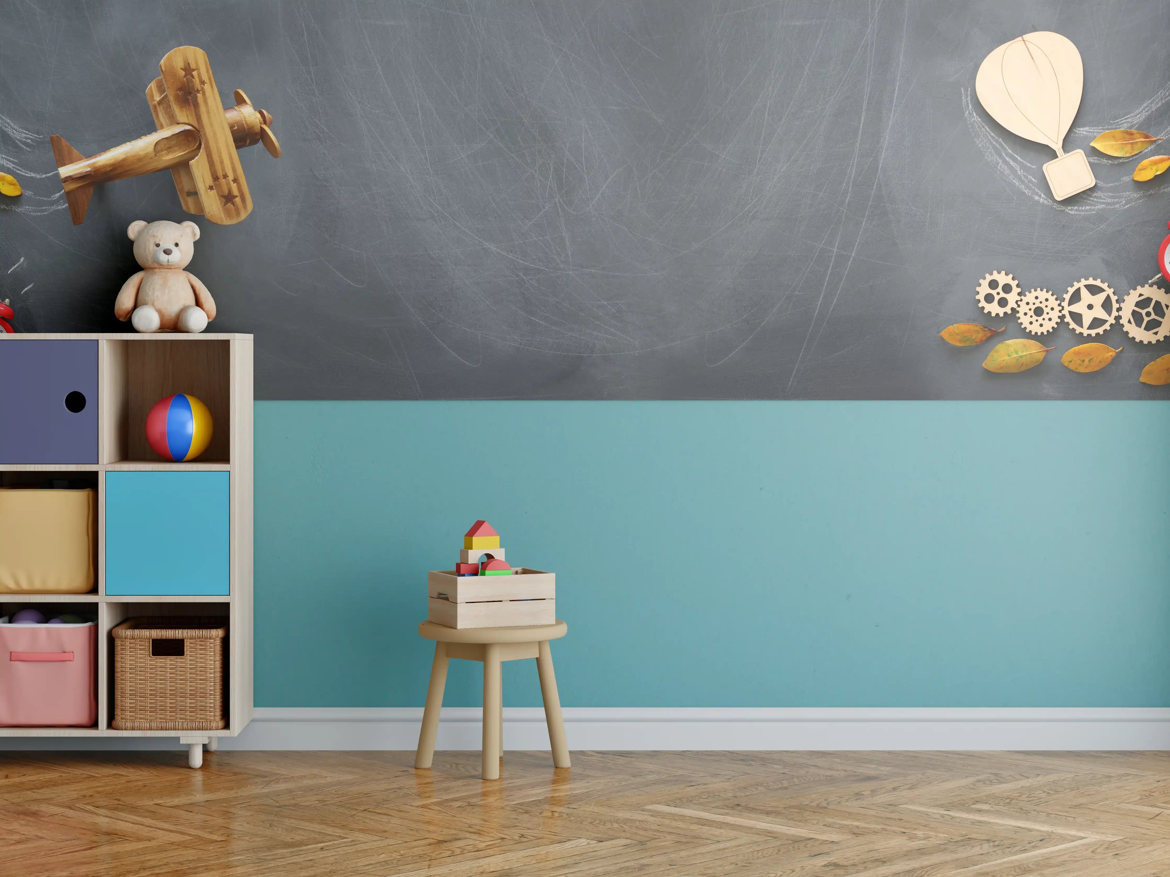 Kinderzimmer Wandgestaltung - Herbst-Lernkonzept Tafel Banner