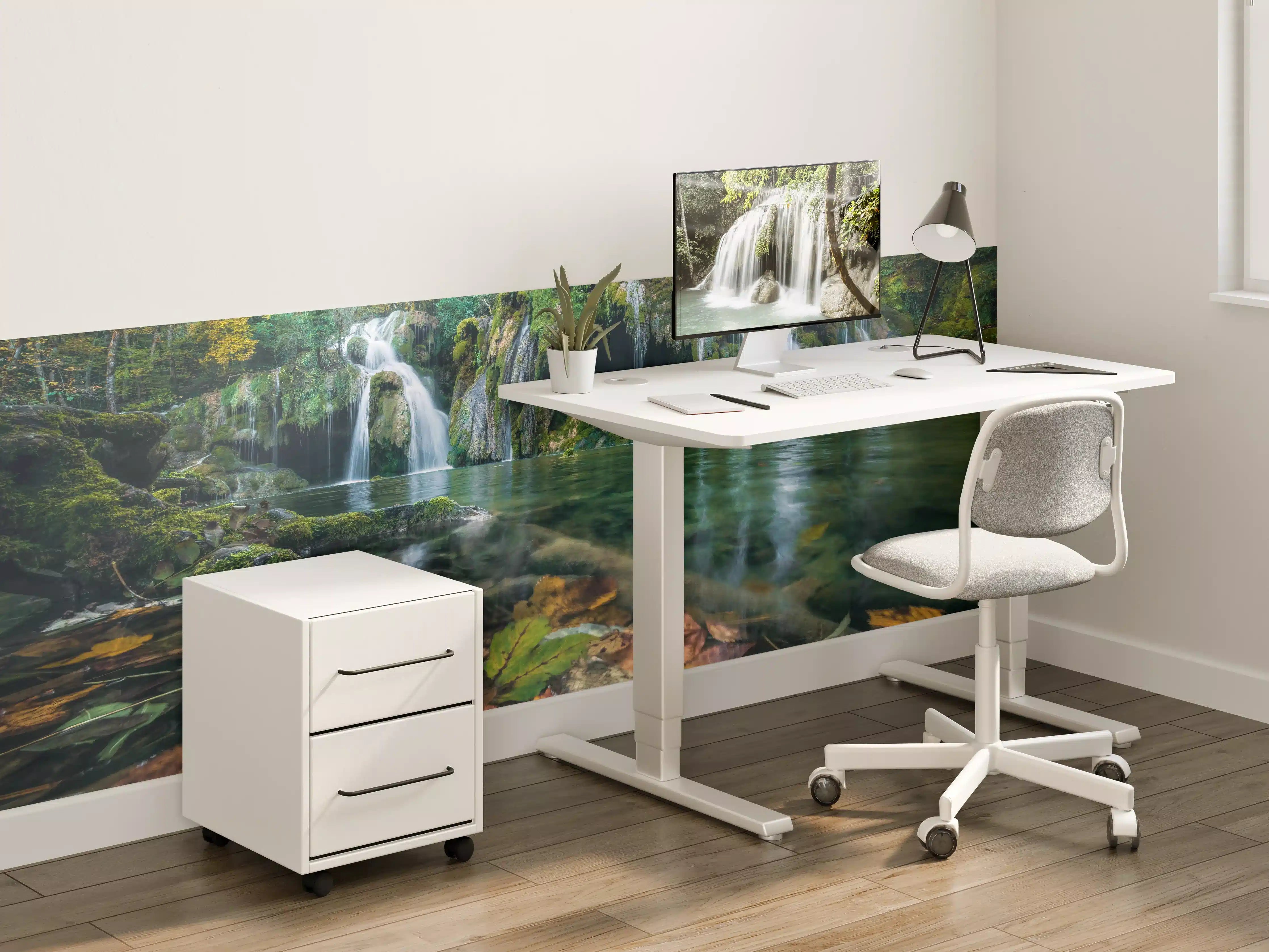 Kinderzimmer Wandgestaltung - Herbstblätter im See