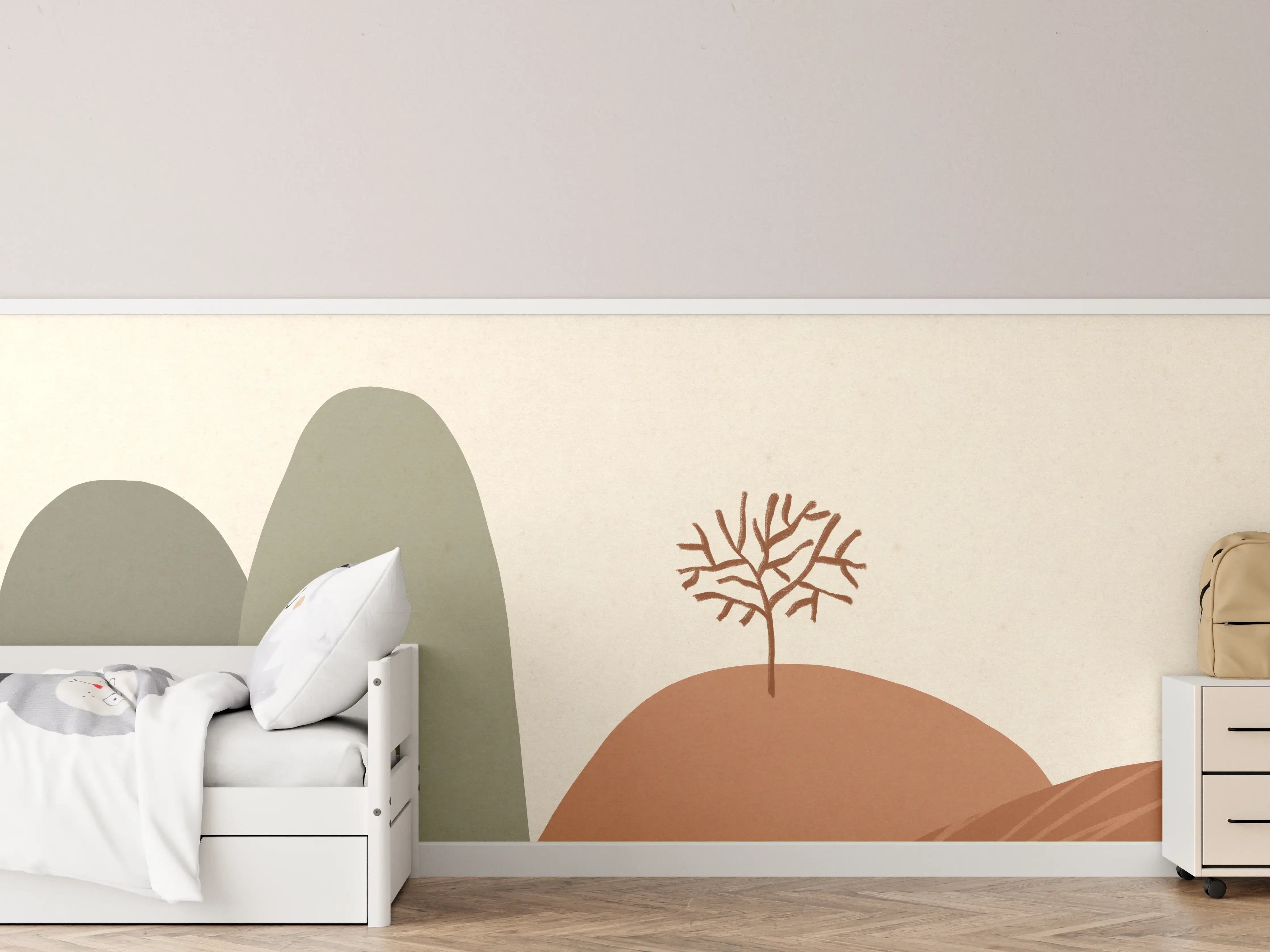 Kinderzimmer Wandgestaltung - Herbstliche Baum-Collage