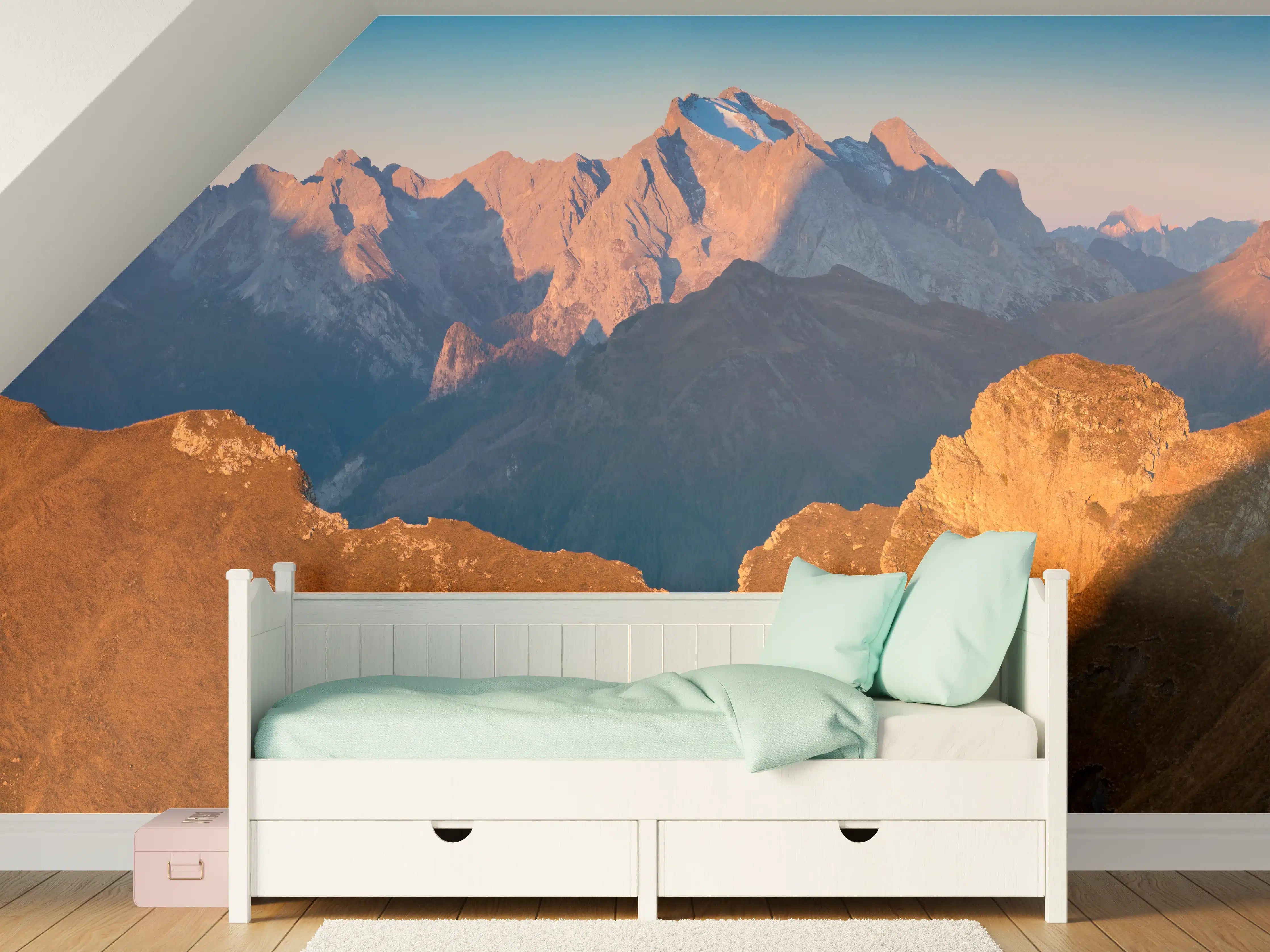 Kinderzimmer Wandgestaltung - Herbstlicher Blick auf das Tal des Passo Giau - Italien