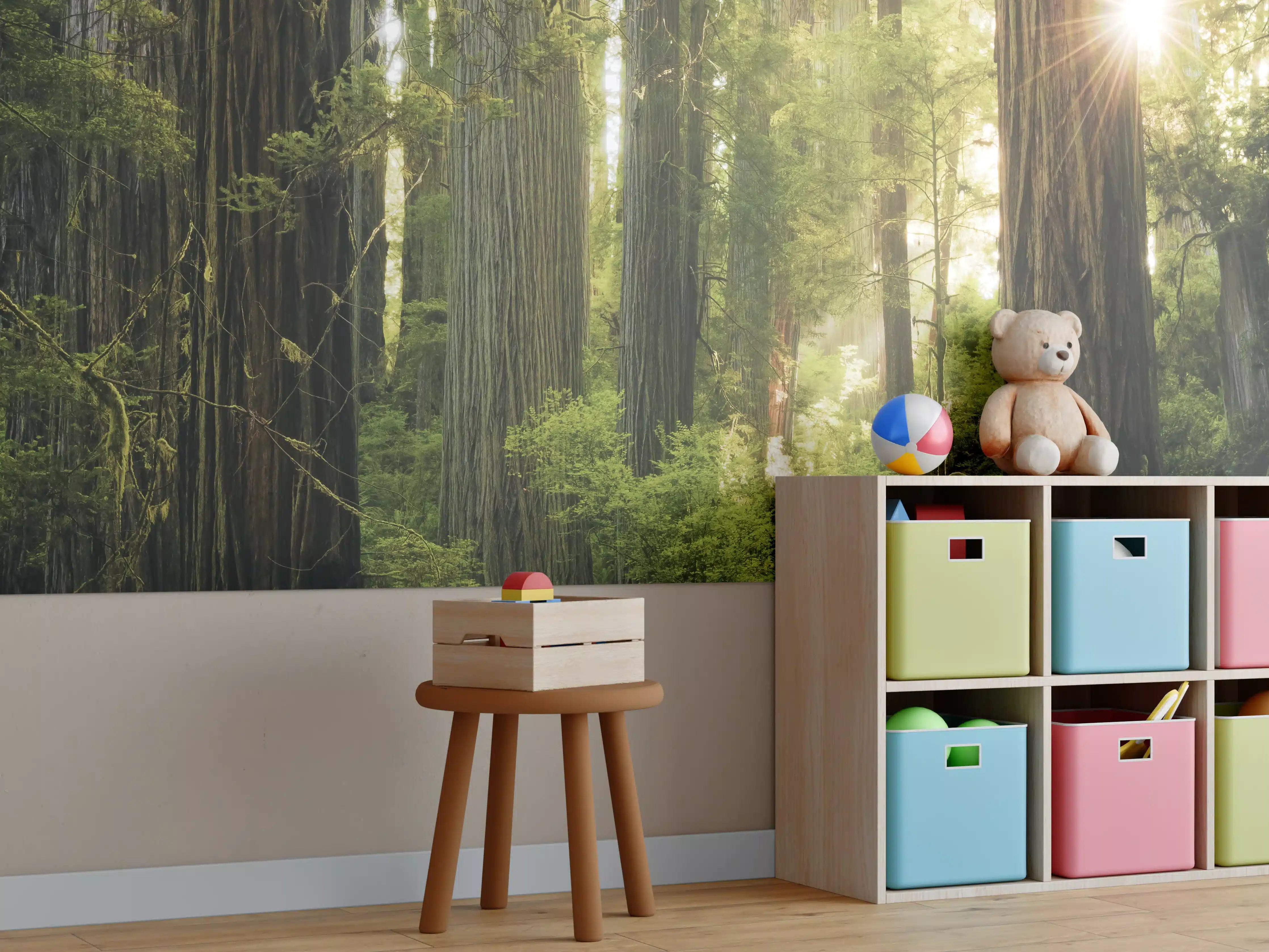Kinderzimmer Wandgestaltung - Herbstwald Lichtspiel