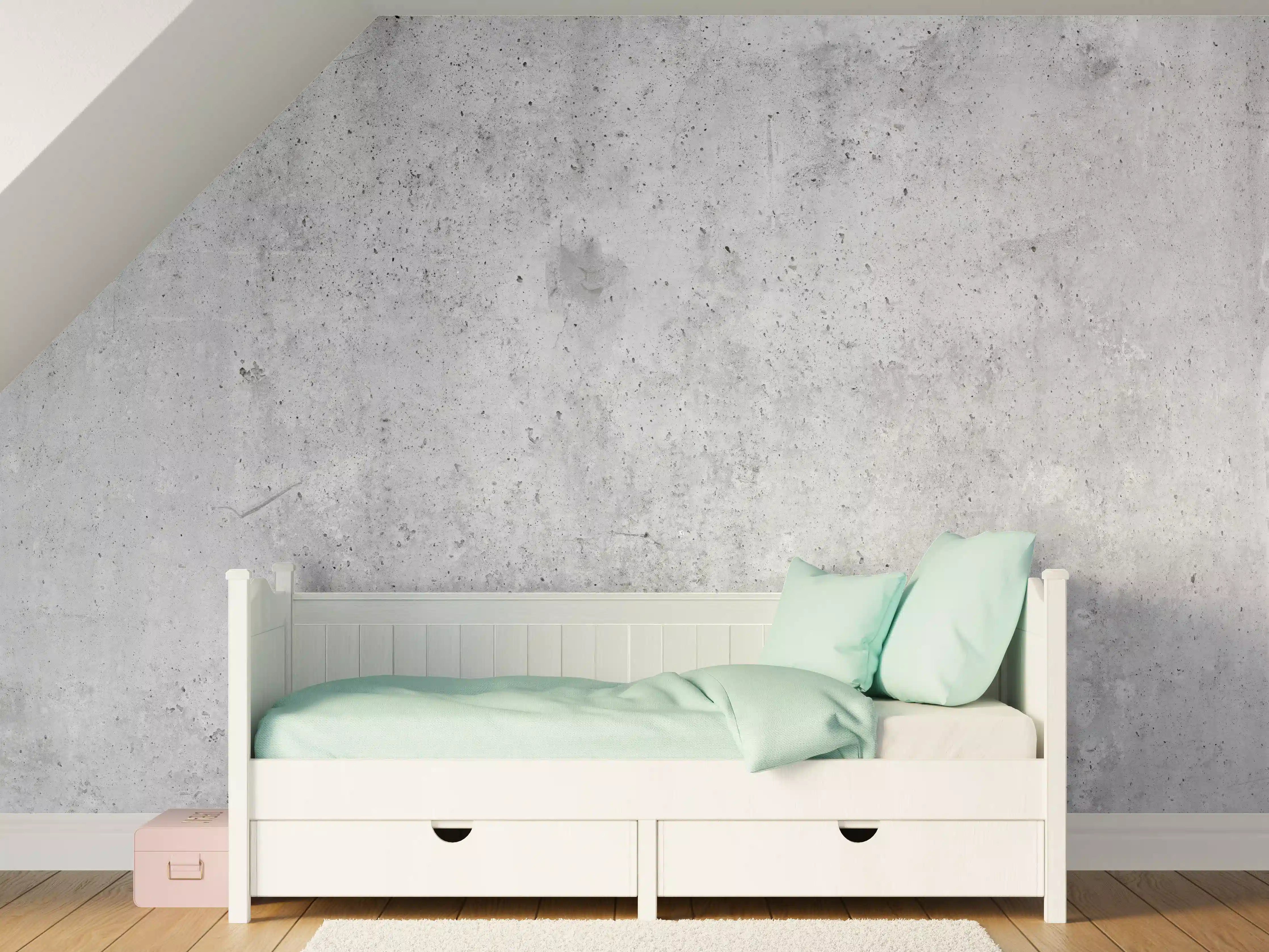 Kinderzimmer Wandgestaltung - Hochauflösende Beton-Tapete
