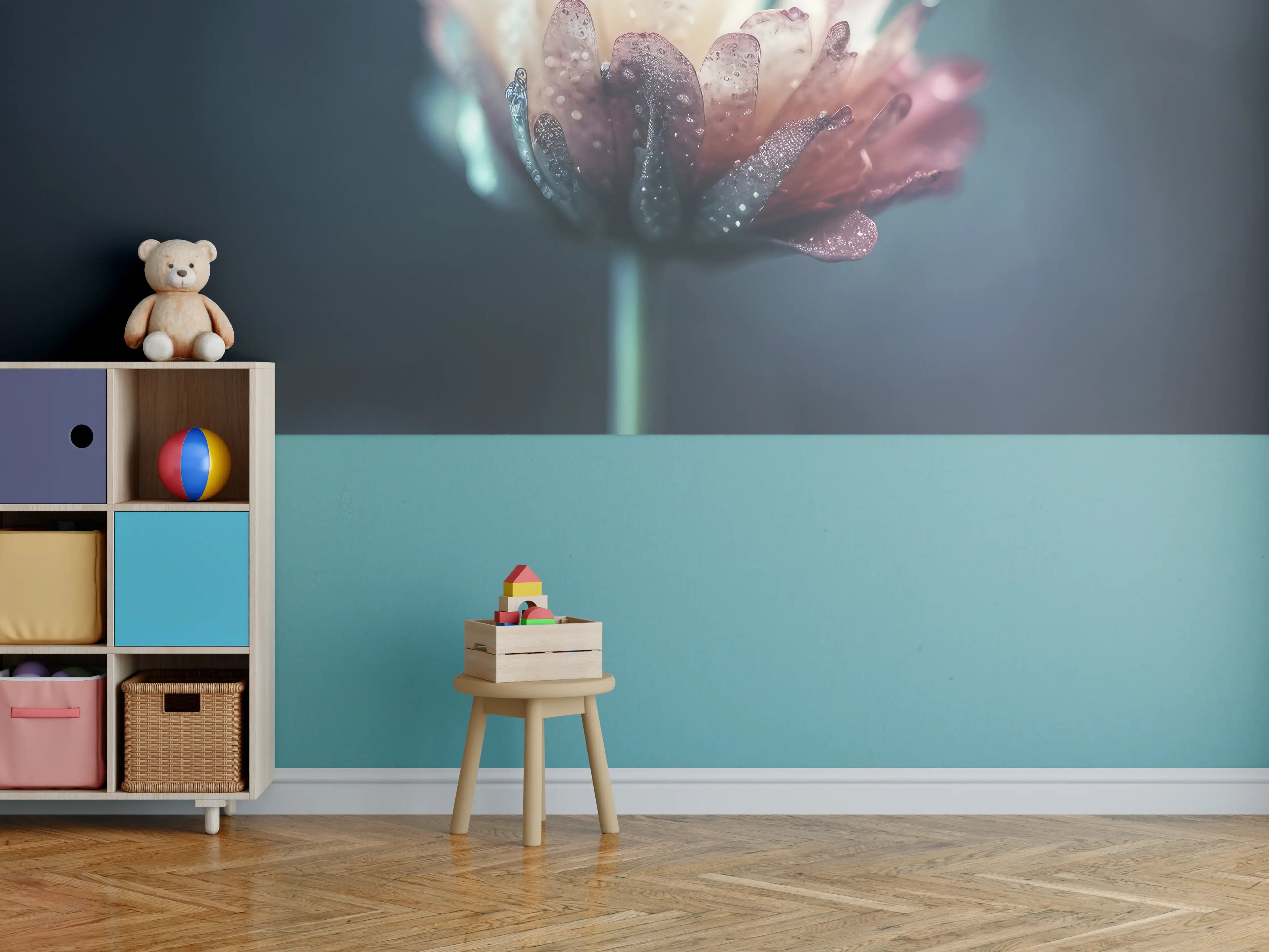 Kinderzimmer Wandgestaltung - Hochauflösende Blume - verschwommen