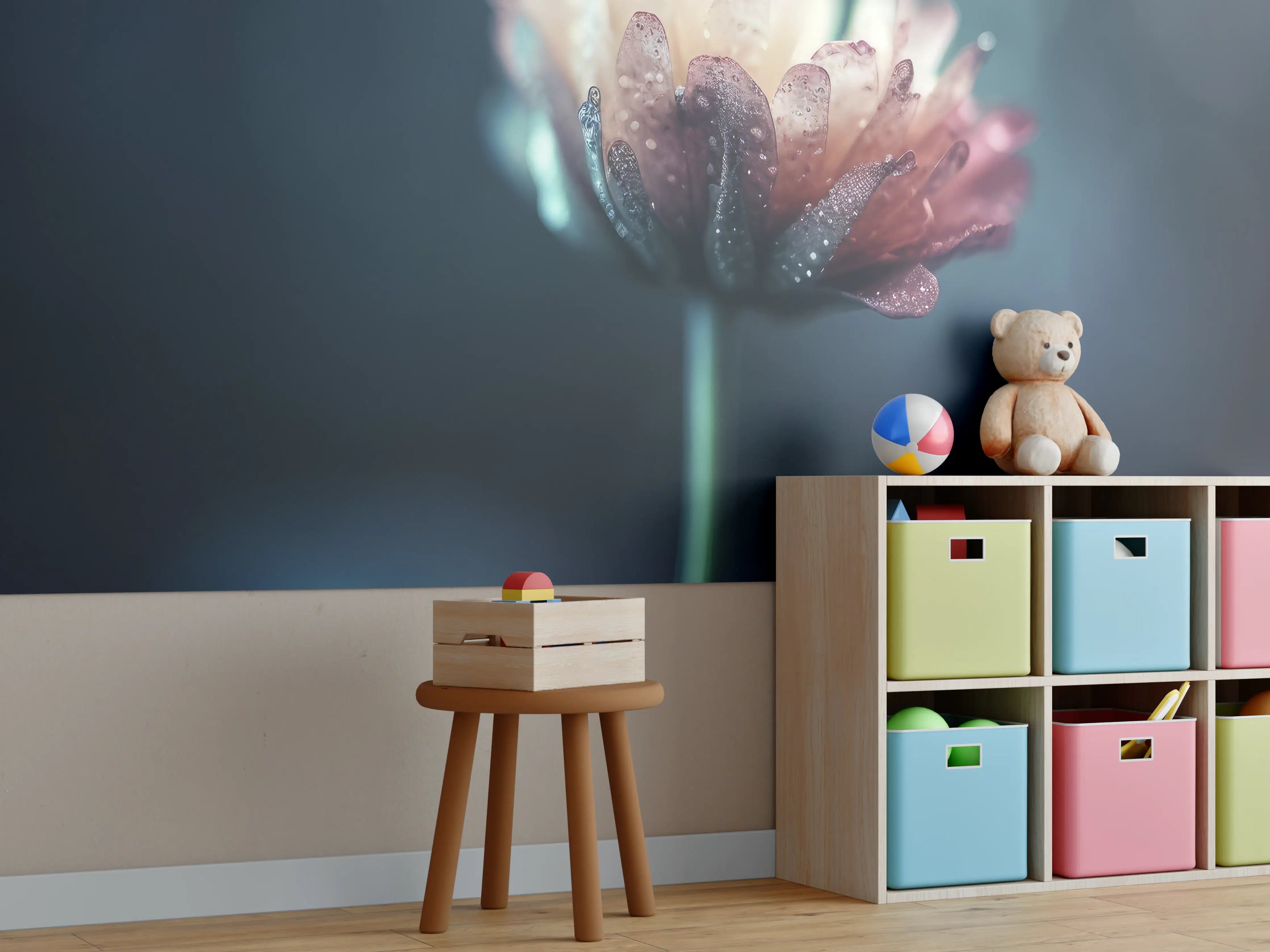 Kinderzimmer Wandgestaltung - Hochauflösende Blume - verschwommen