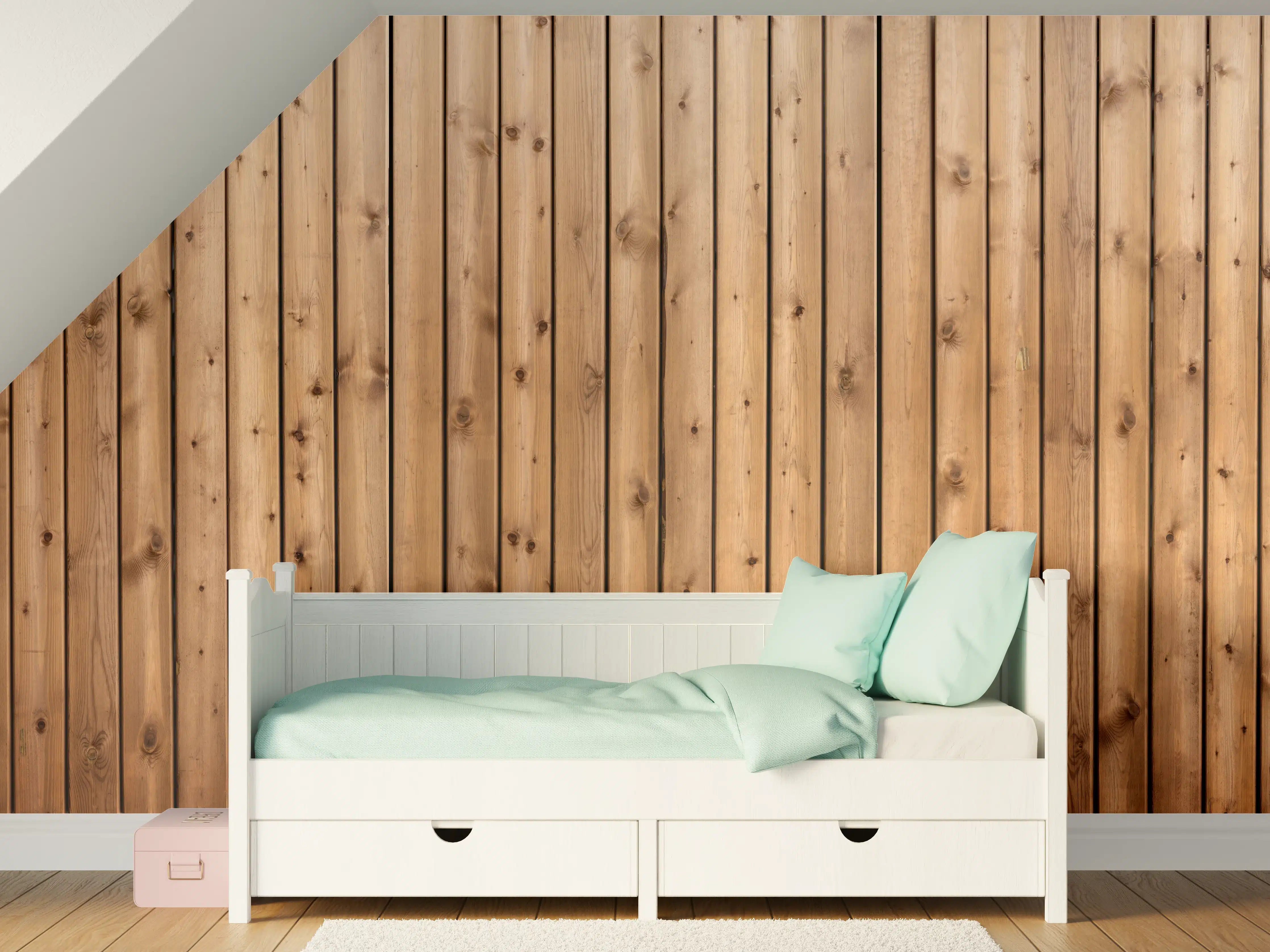 Kinderzimmer Wandgestaltung - Hochauflösende Holzbrett-Struktur