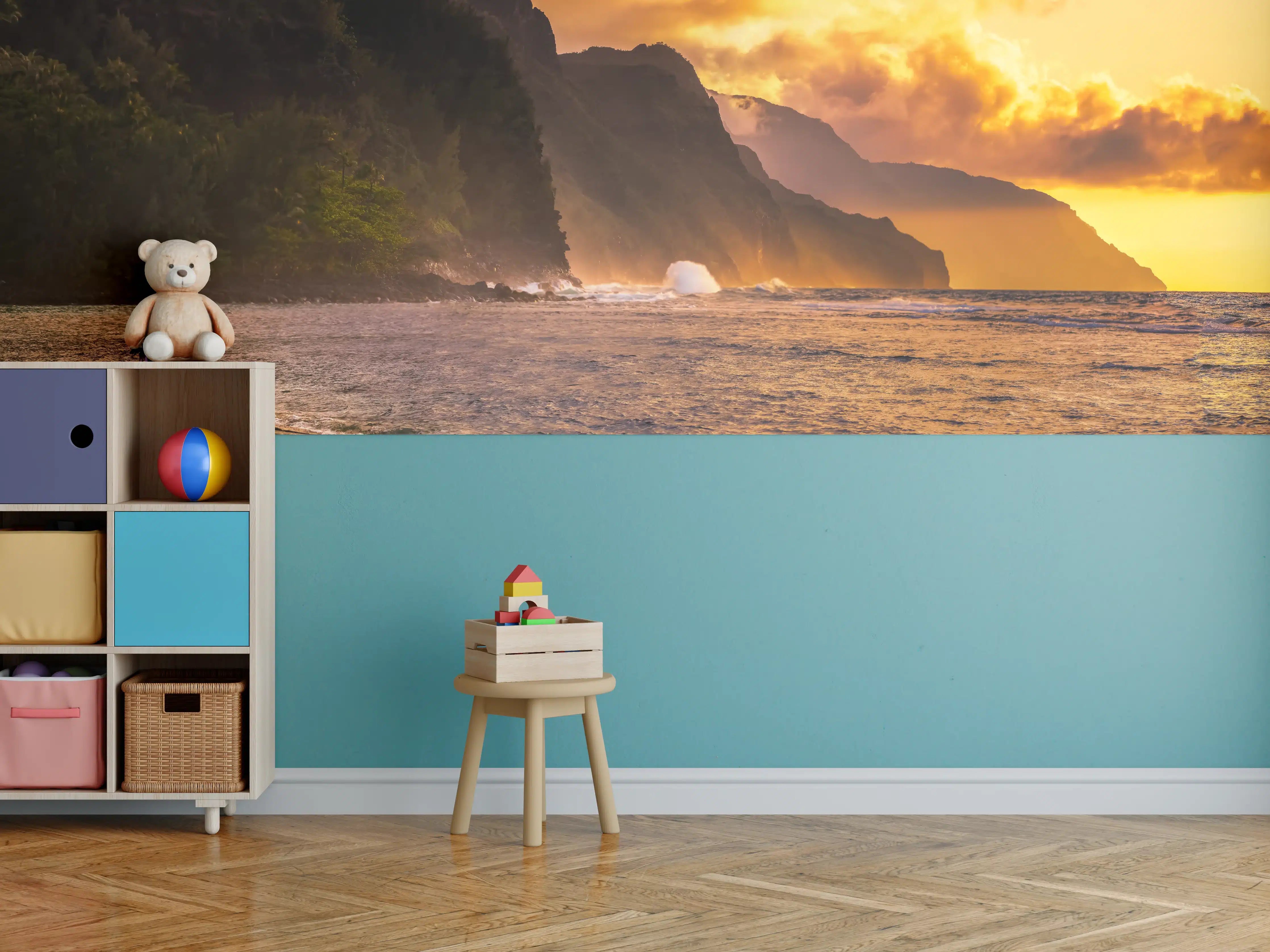 Kinderzimmer Wandgestaltung - Hochzeitspaar auf Hawaii