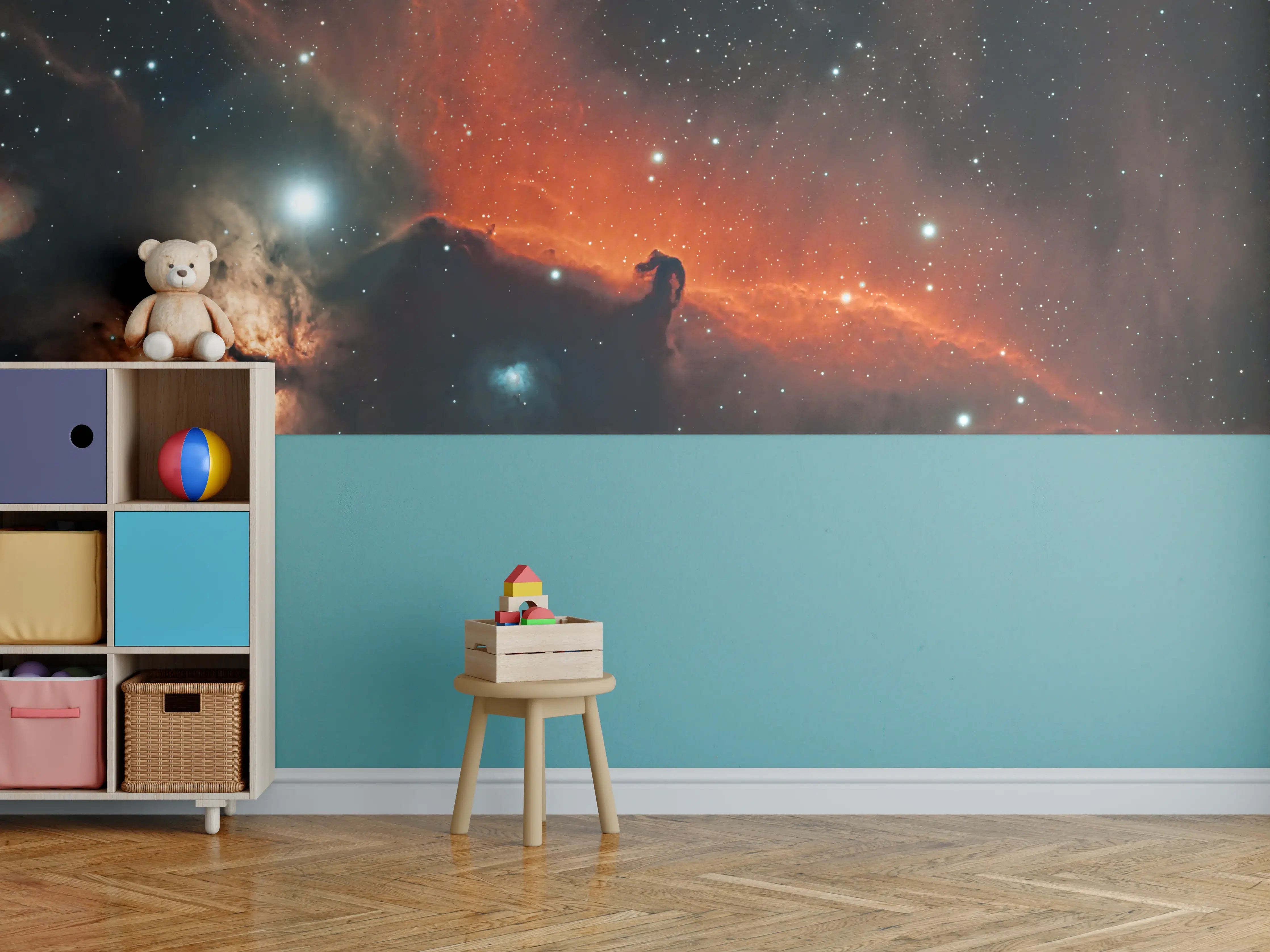 Kinderzimmer Wandgestaltung - Horsehead amd Flame Nebula