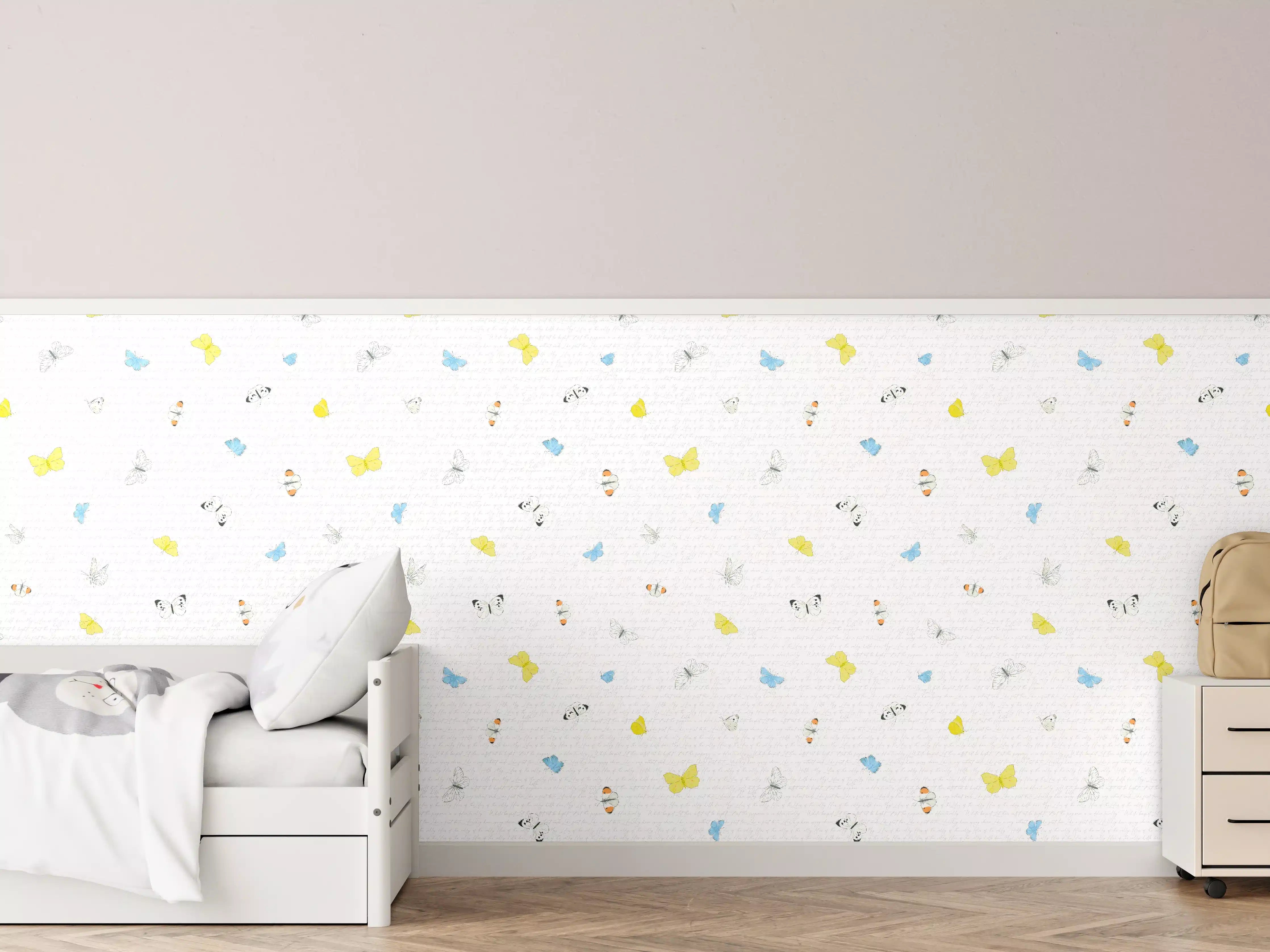 Kinderzimmer Wandgestaltung - Hübscher Babymotiv-Druck in zarten Farben