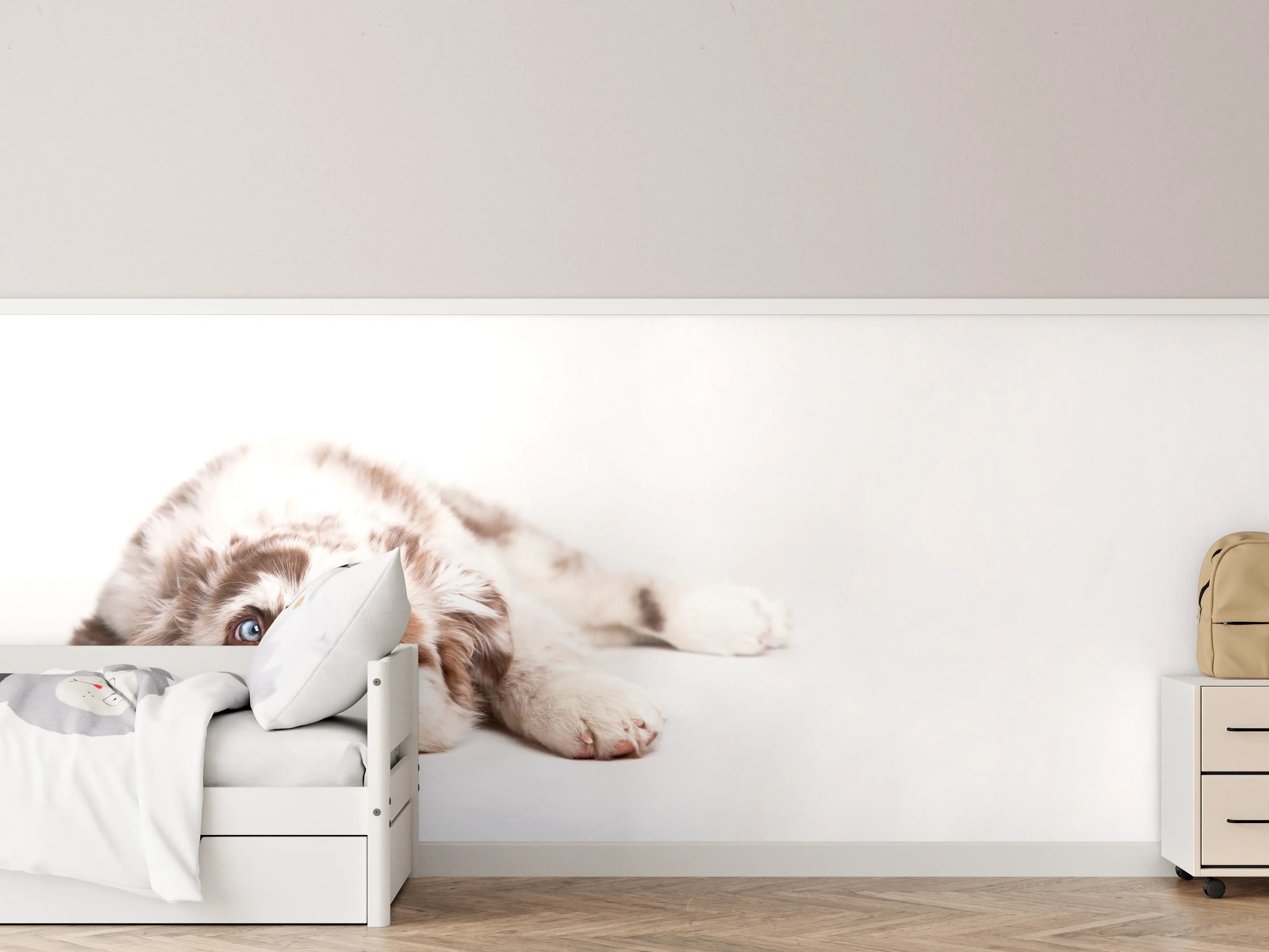 Kinderzimmer Wandgestaltung - Hunde Portrait - Australian Shepherd