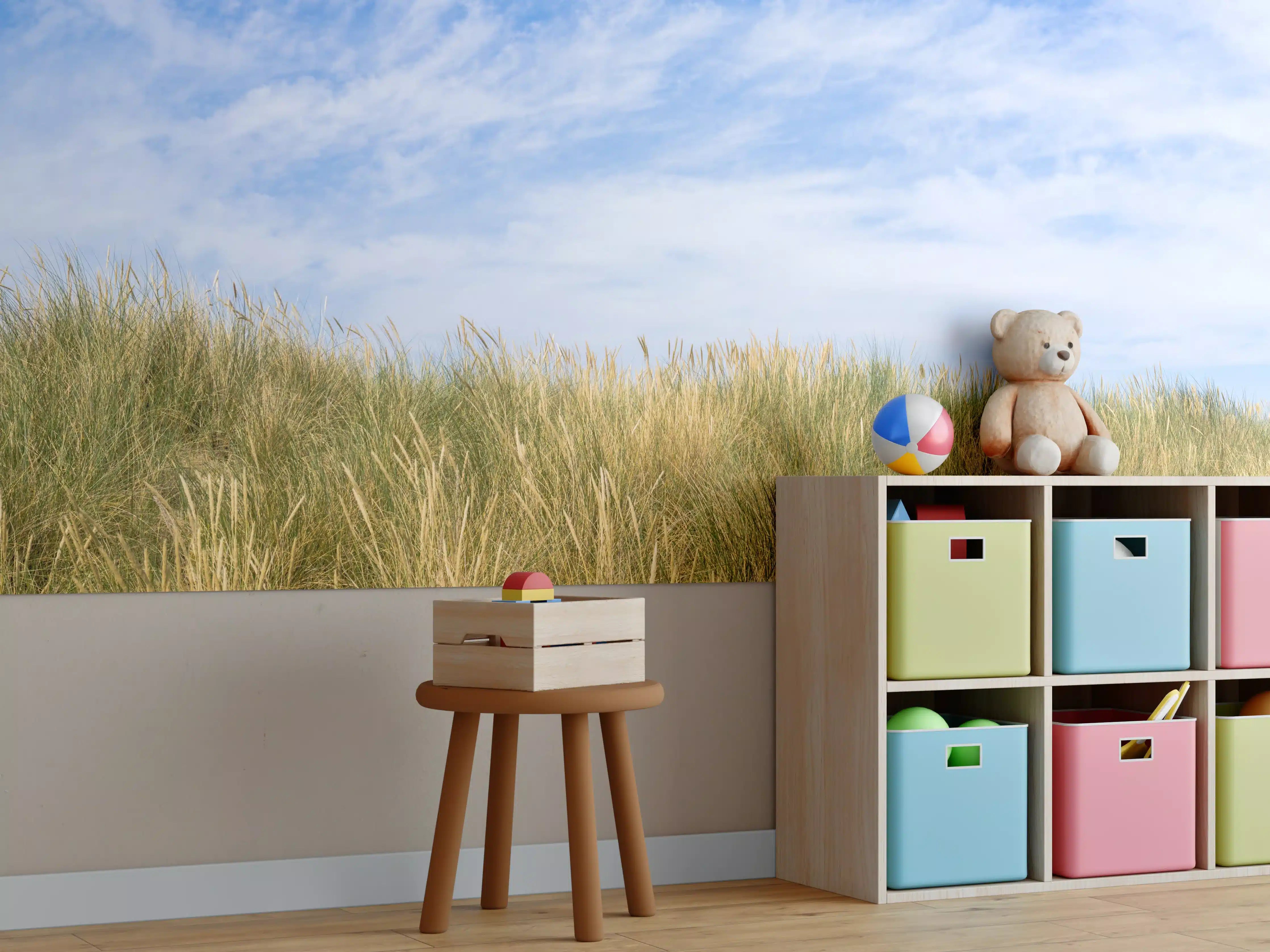 Kinderzimmer Wandgestaltung - Idyllische Küstenlandschaft mit Himmel