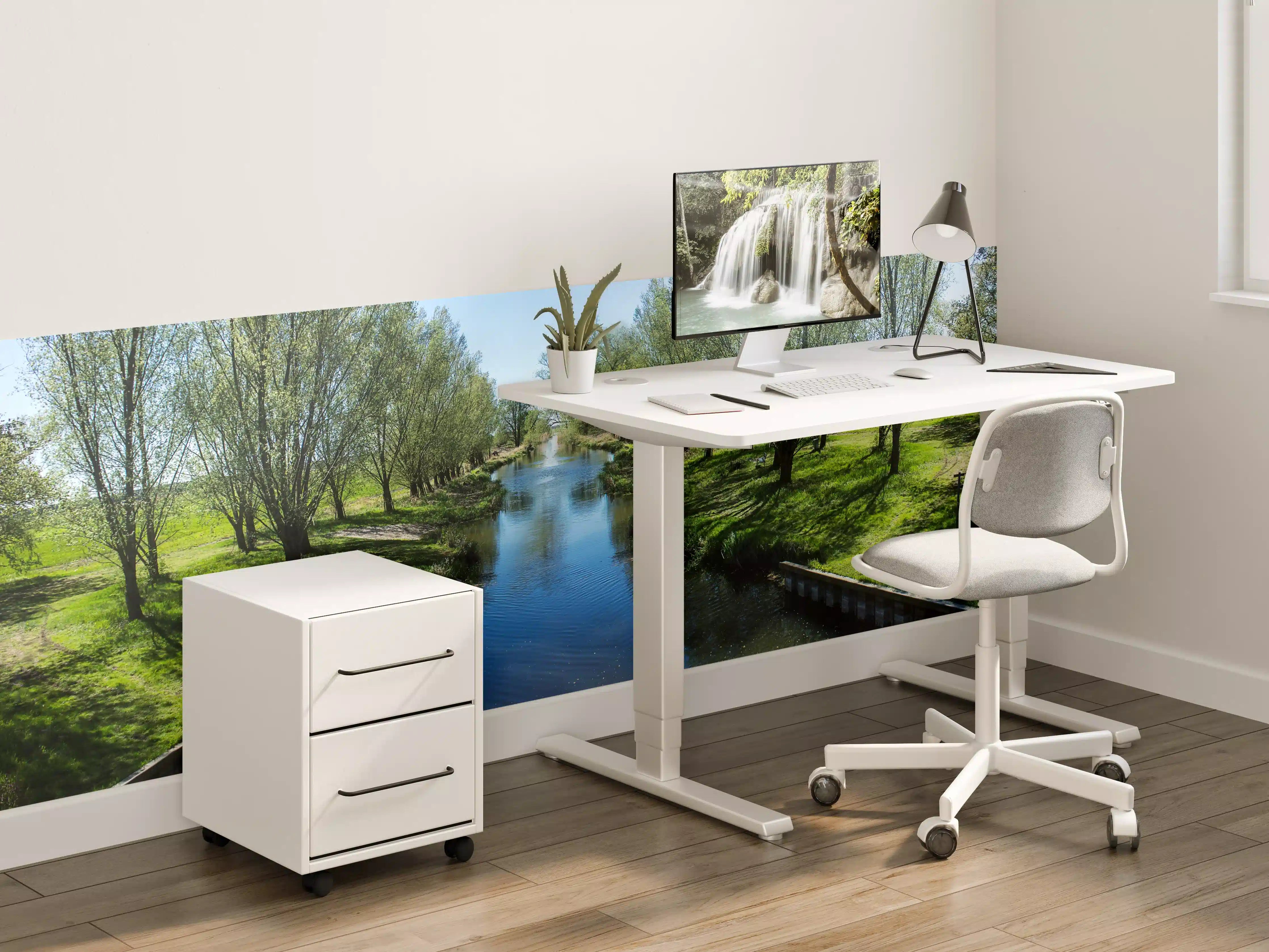 Kinderzimmer Wandgestaltung - Idyllischer Fluss in Sachsen-Anhalt