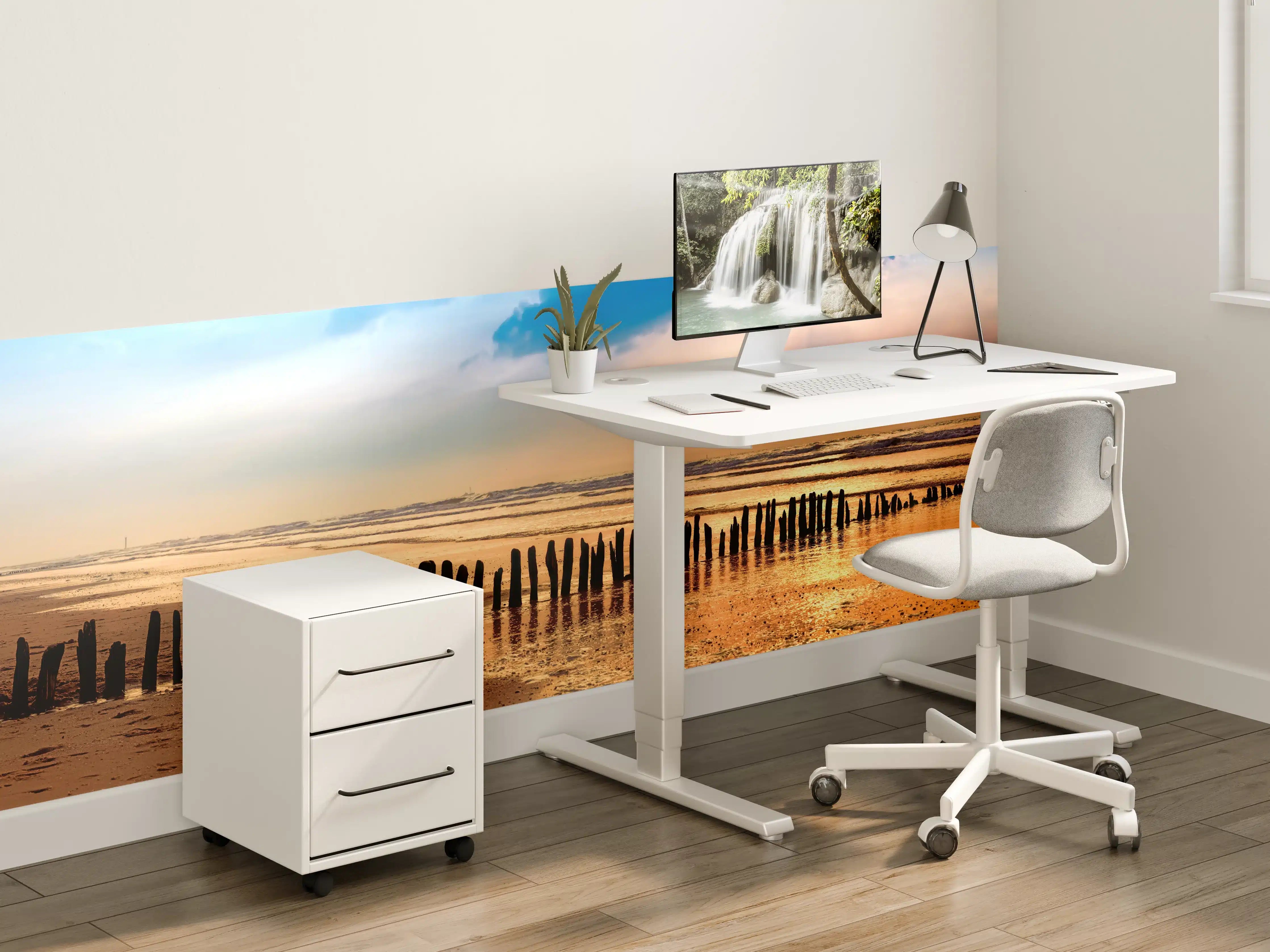 Kinderzimmer Wandgestaltung - Idyllischer Sonnenuntergang am Meer