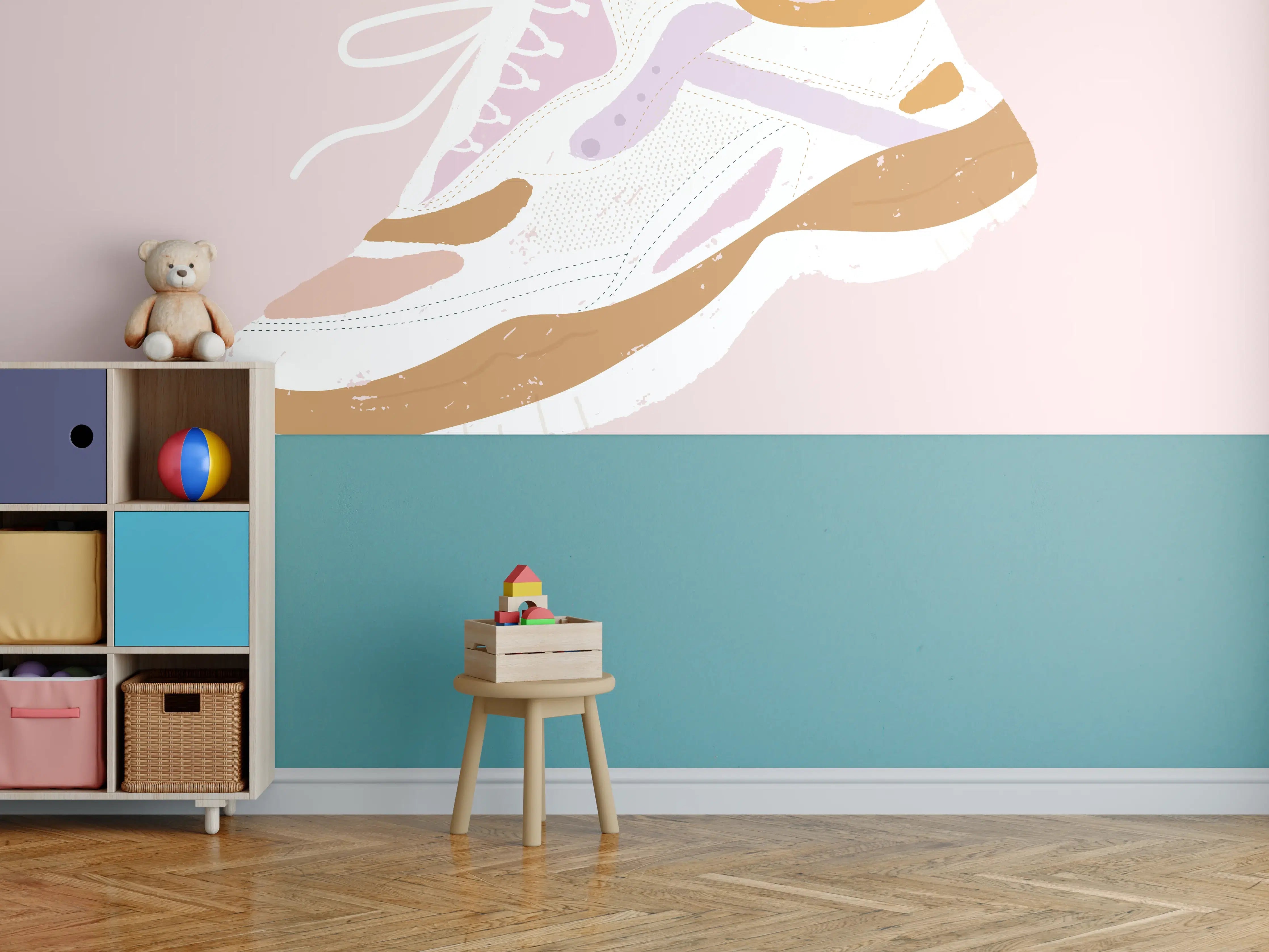 Kinderzimmer Wandgestaltung - Inspirierender Sport-Laufschuh
