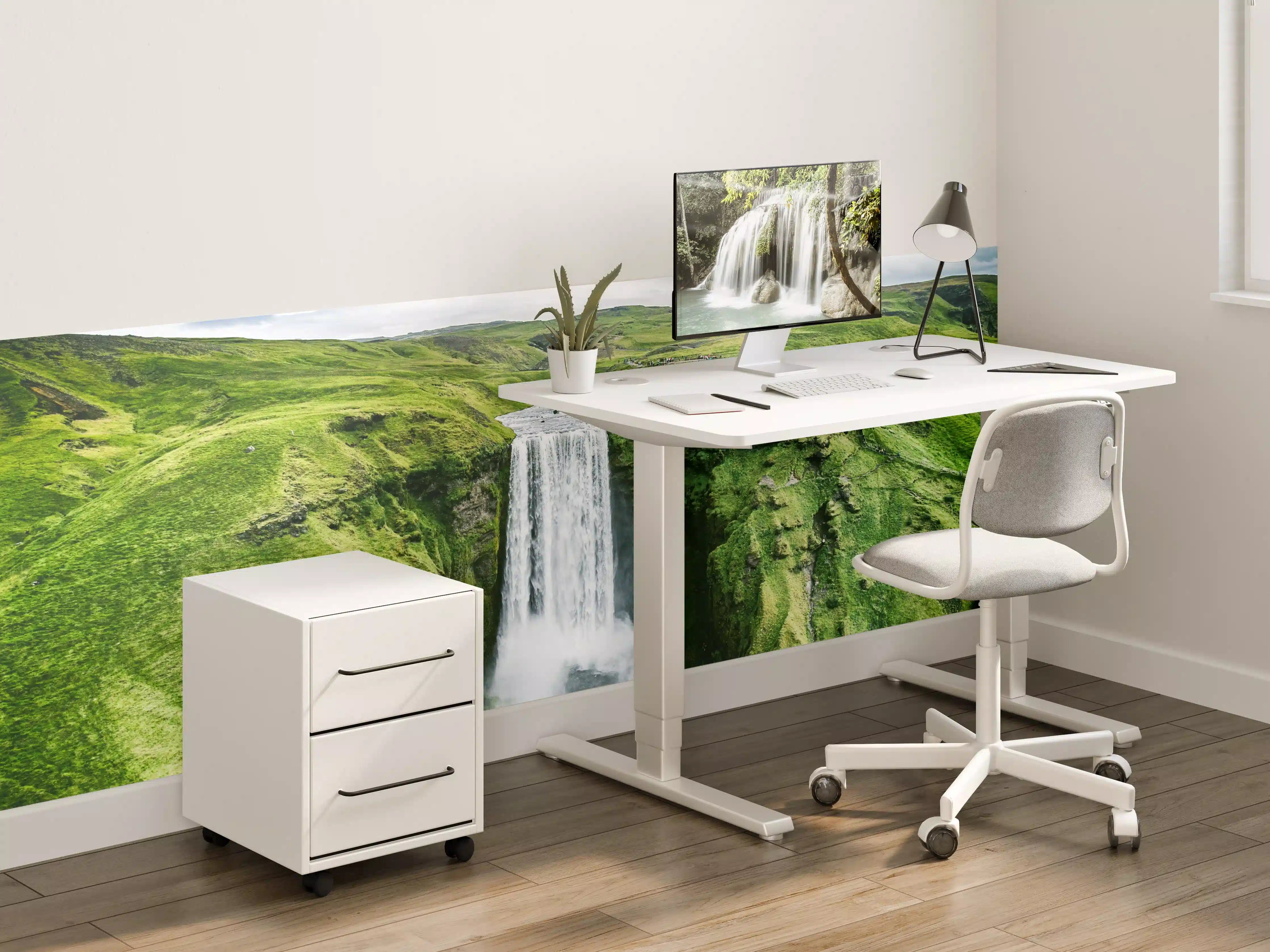 Kinderzimmer Wandgestaltung - Isländischer Wasserfall Skogafoss