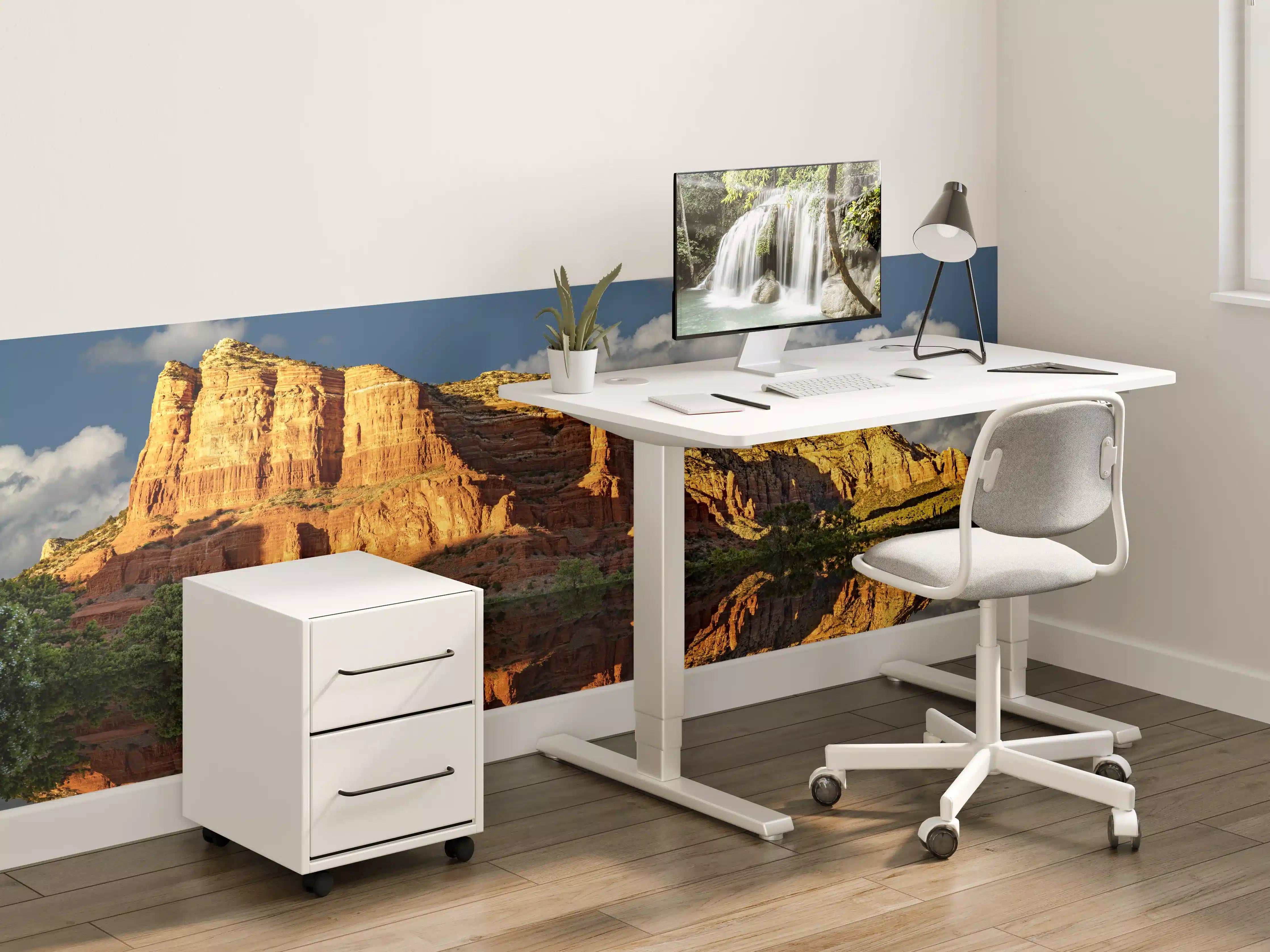 Kinderzimmer Wandgestaltung - Jack's Canyon mit Wasser Reflektion