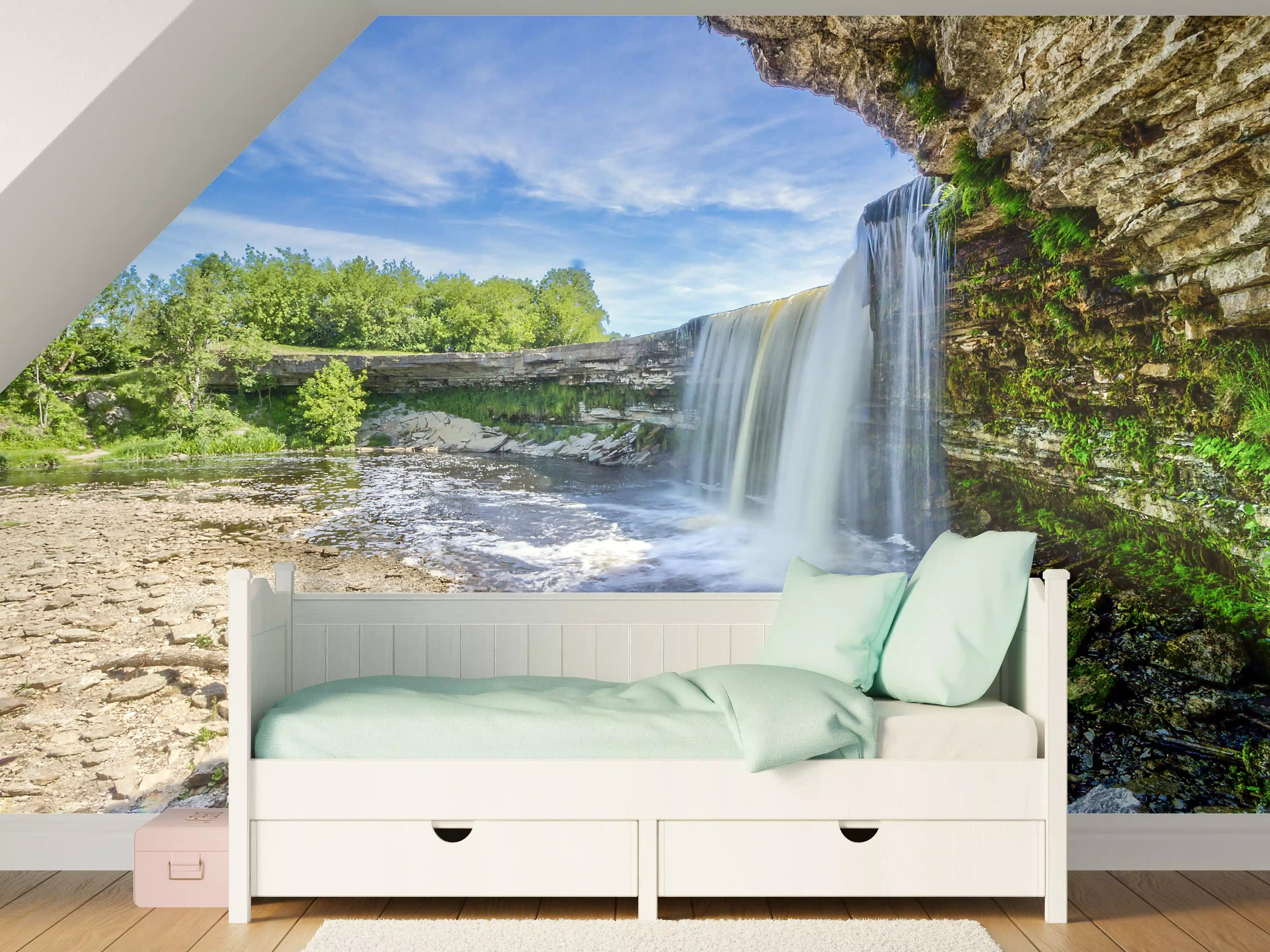 Kinderzimmer Wandgestaltung - Jagala Sommer Wasserfall